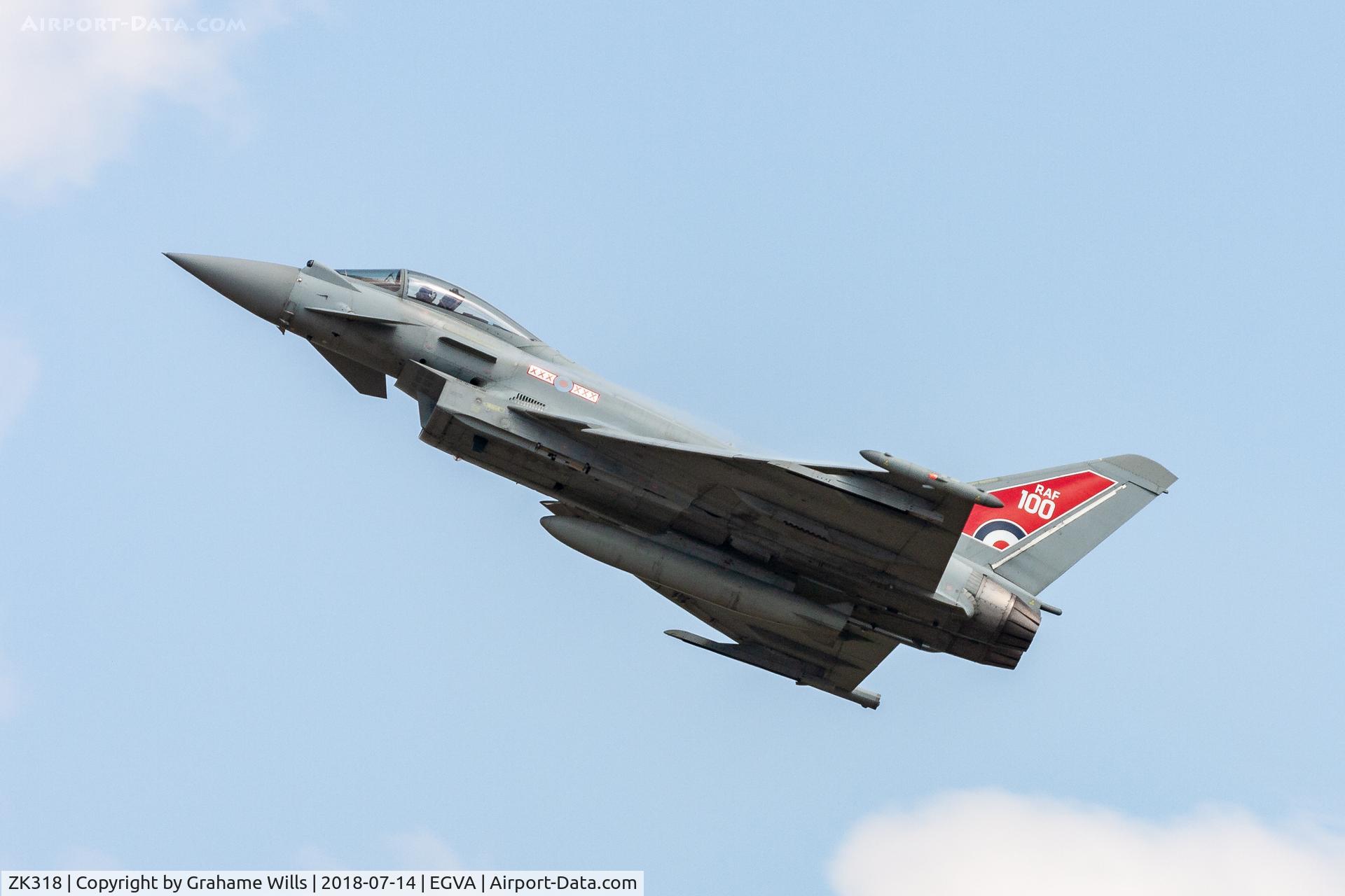 ZK318, Eurofighter Typhoon FGR.4 C/N BS079, Eurofighter Typhoon FGR4 ZK318 29 Sqd RAF, Fairford 14/7/18