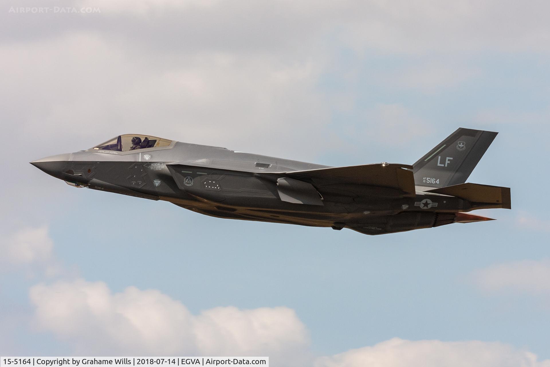 15-5164, Lockheed Martin F-35A Lightning II C/N AF-139, Lockheed Martin F-35A 15-5164/LF 63 FS 56 FW USAF, Fairford 14/7/18