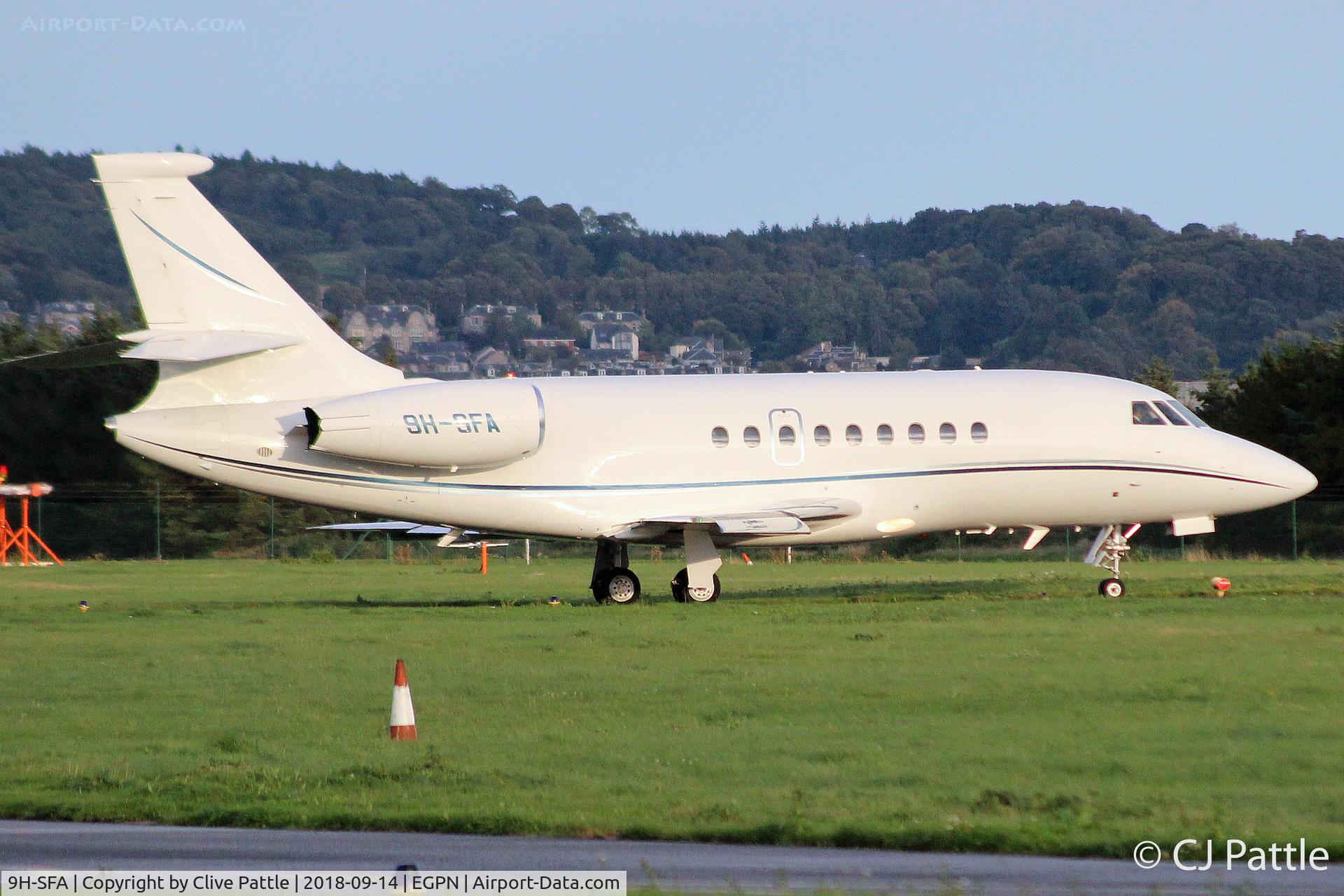 9H-SFA, 2004 Dassault Falcon 2000EX C/N 39, At Dundee