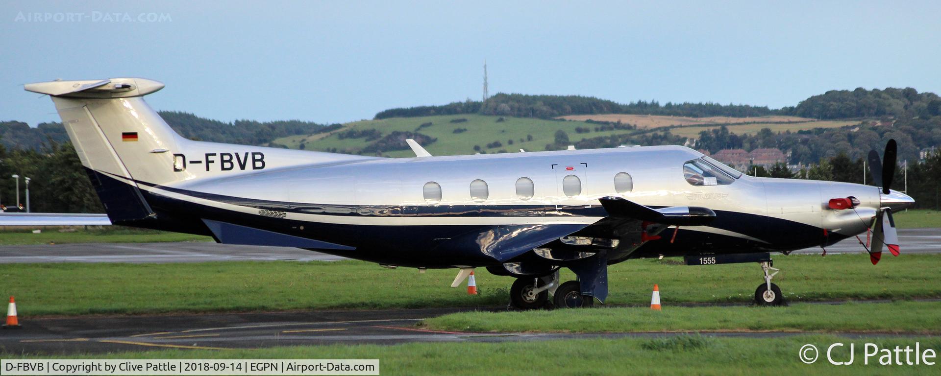 D-FBVB, 2015 Pilatus PC-12/47E C/N 1555, On the ramp at Dundee