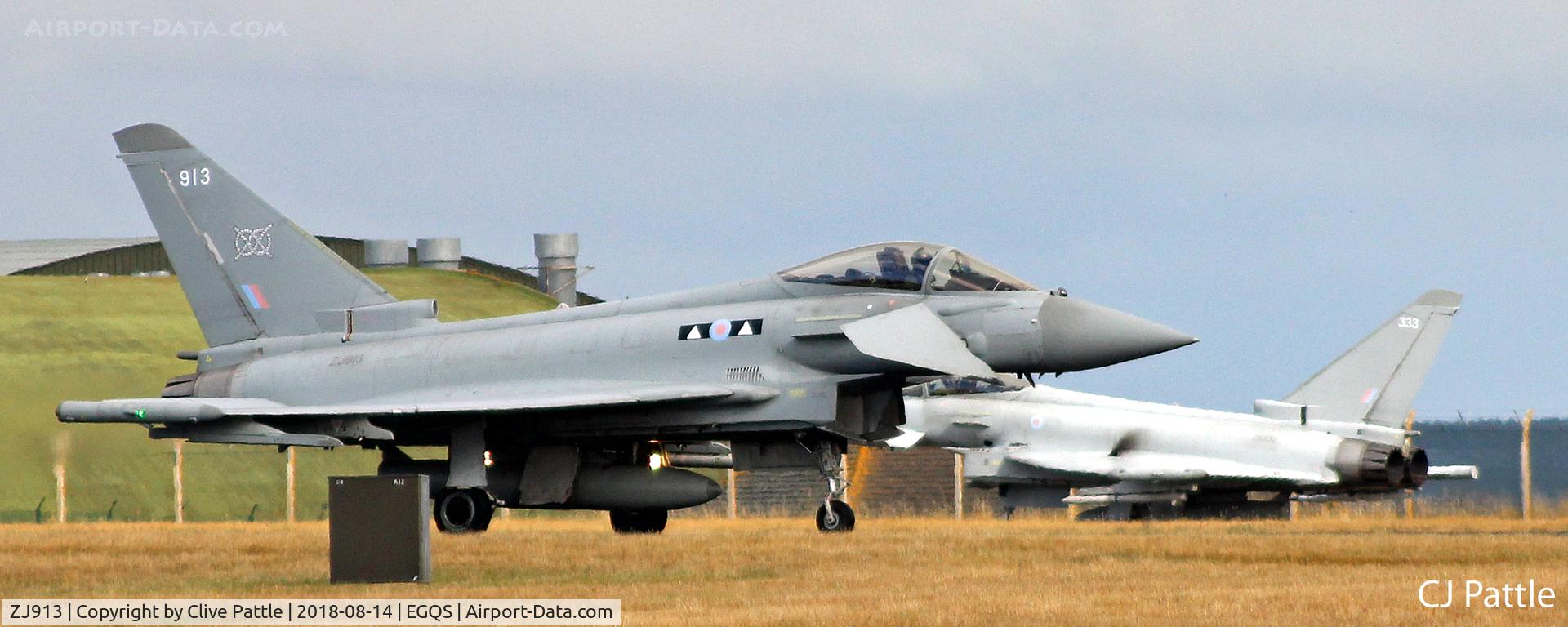ZJ913, 2004 Eurofighter EF-2000 Typhoon FGR4 C/N 0047/BS004, Lossiemouth taxy