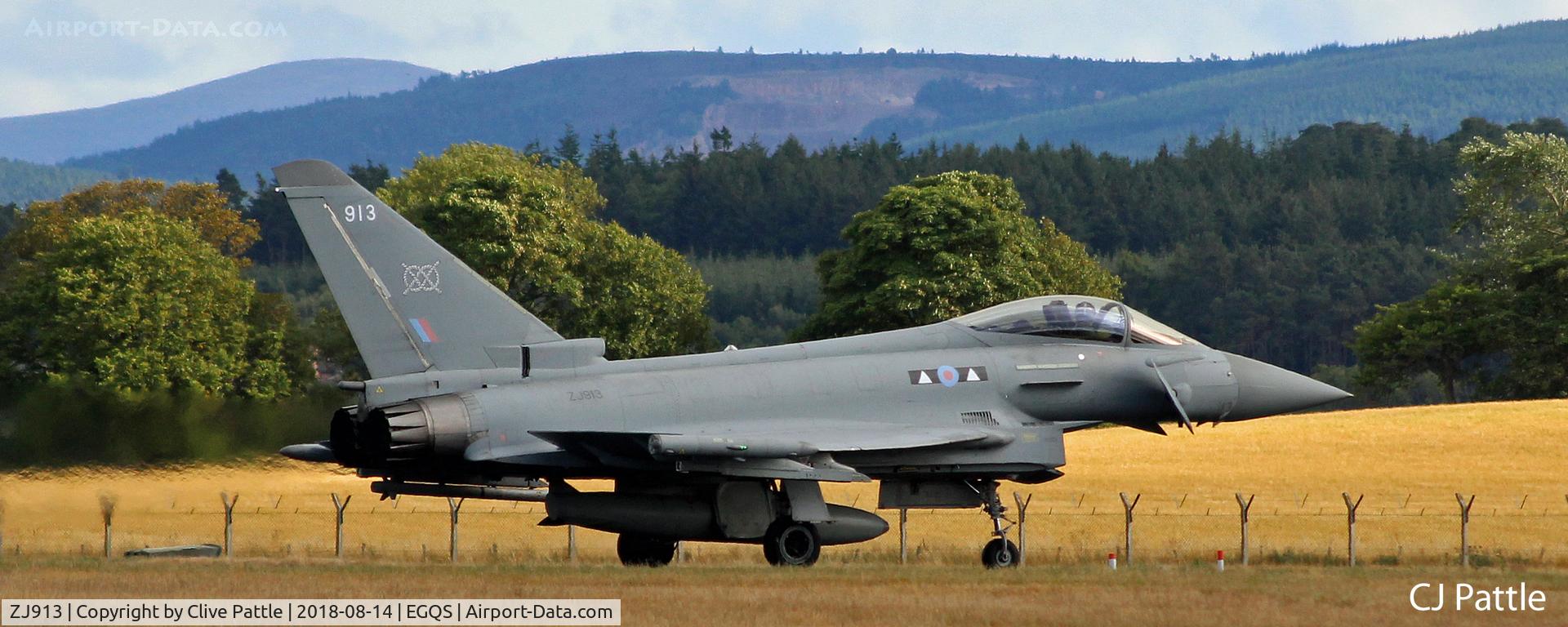 ZJ913, 2004 Eurofighter EF-2000 Typhoon FGR4 C/N 0047/BS004, Long taxy at Lossiemouth
