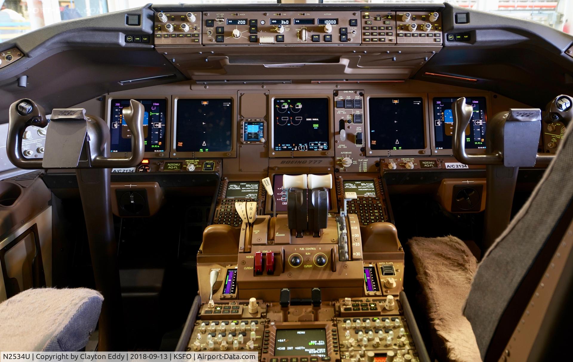 N2534U, 2017 Boeing 777-300/ER C/N 62645, SFO 2018.