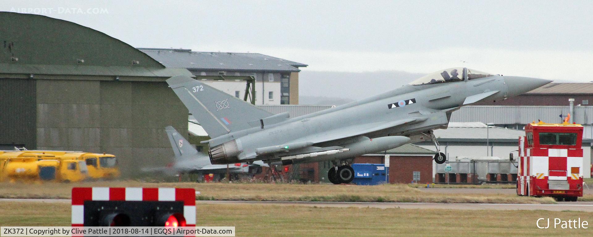 ZK372, 2016 Eurofighter EF-2000 Typhoon FGR4 C/N BS133/480, Lossiemouth touchdown