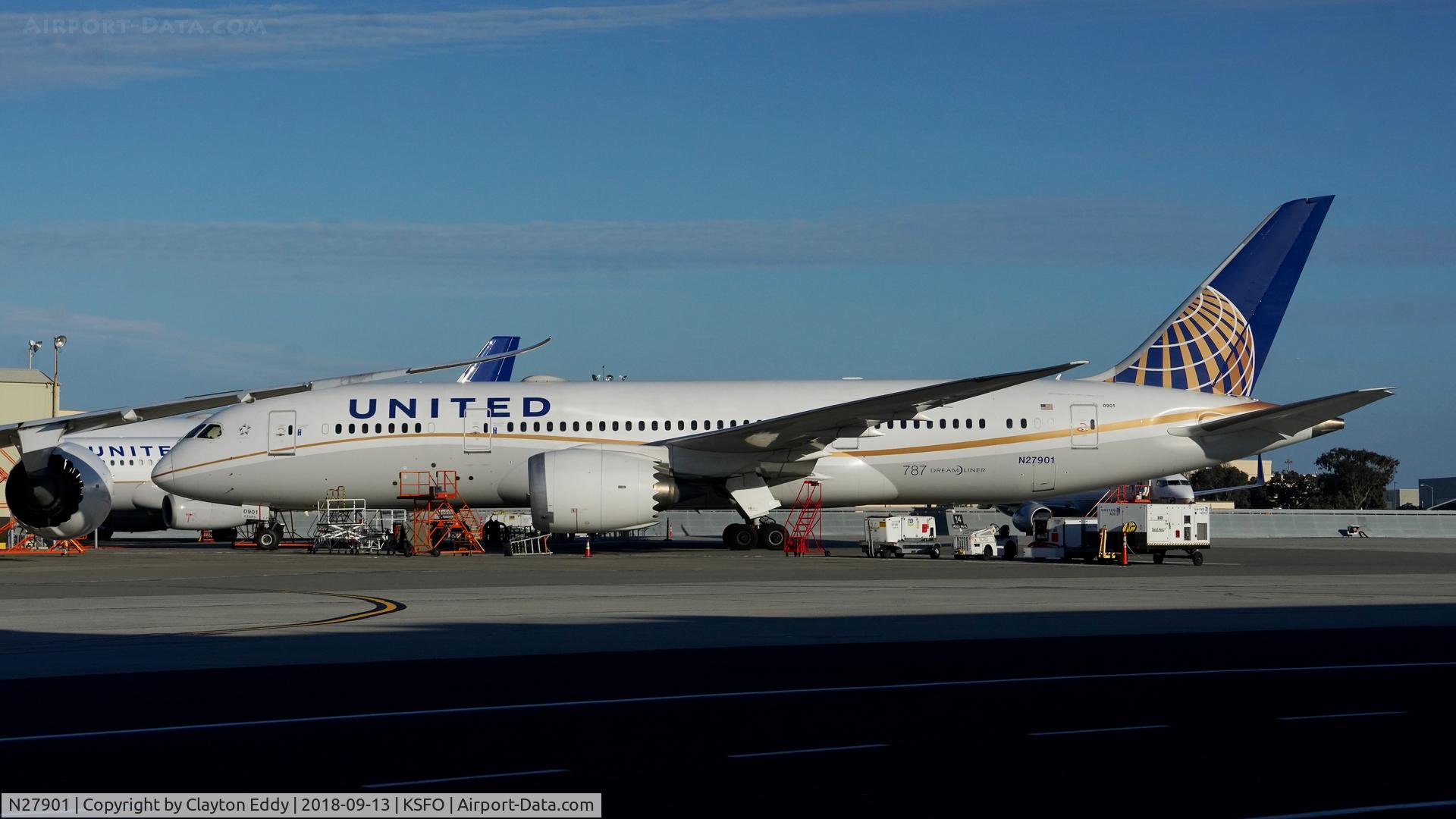 N27901, 2012 Boeing 787-8 Dreamliner C/N 34821, SFO 2018.