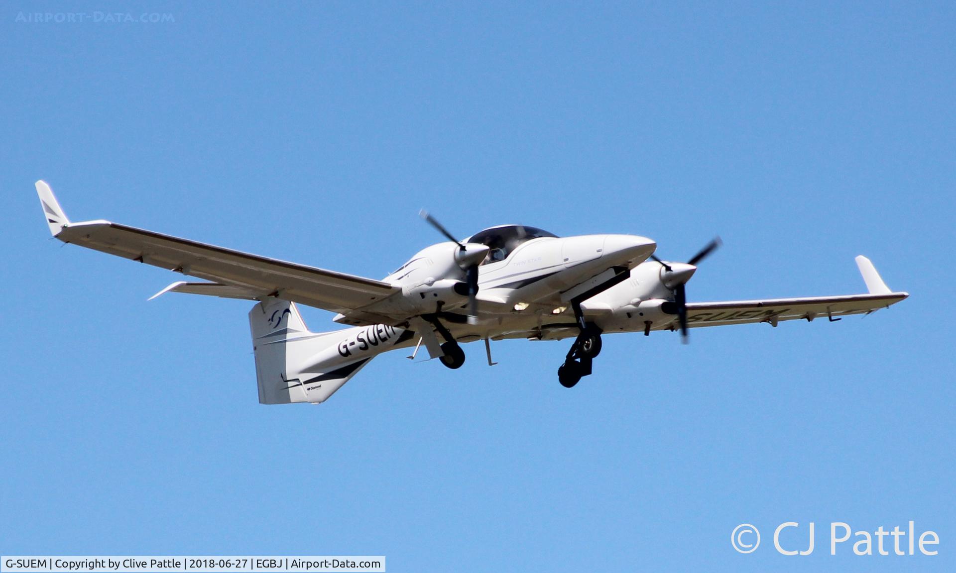 G-SUEM, 2008 Diamond DA-42 Twin Star C/N 42.332, Staverton departure