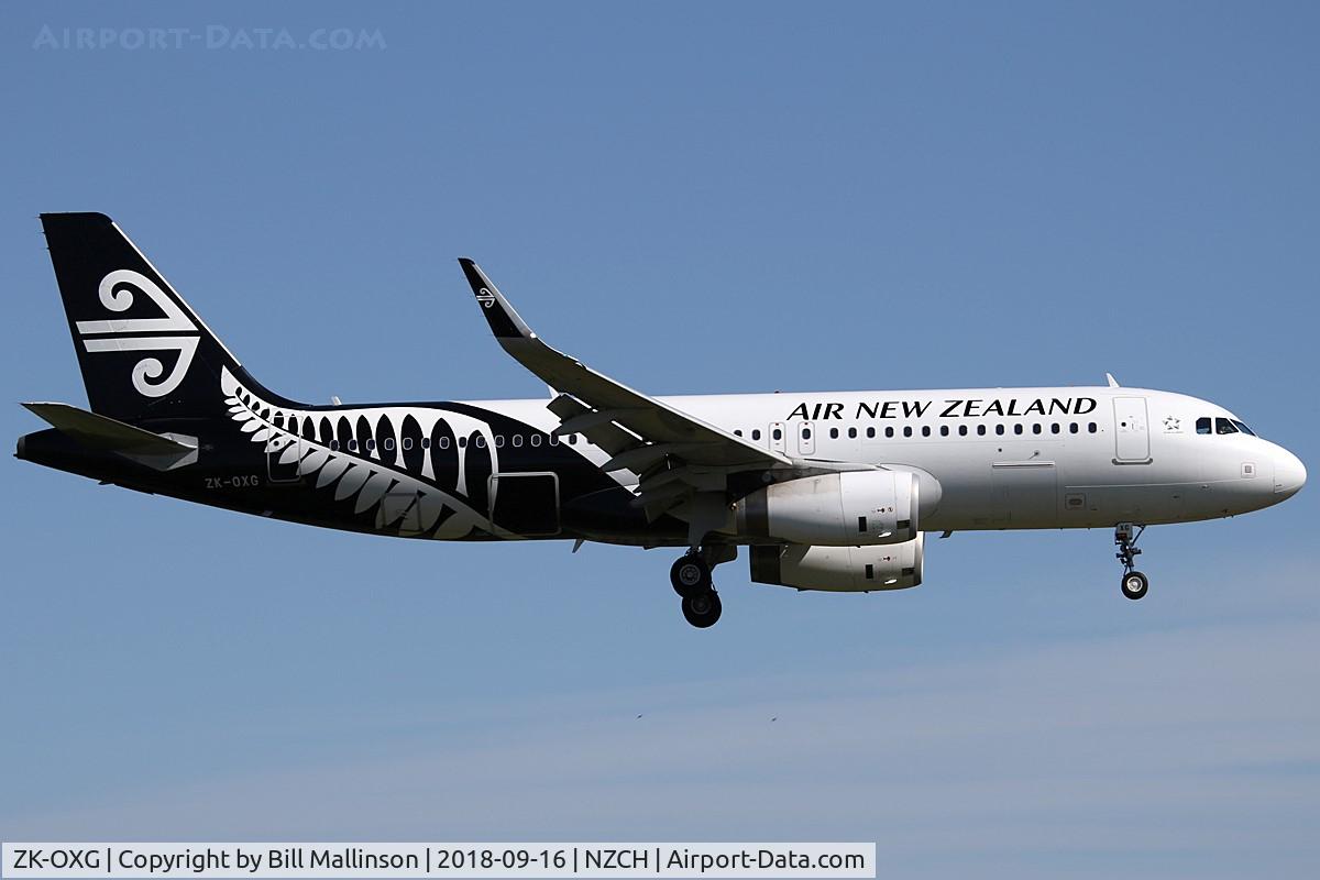 ZK-OXG, 2015 Airbus A320-232 C/N 6460, NZ539 from AKL