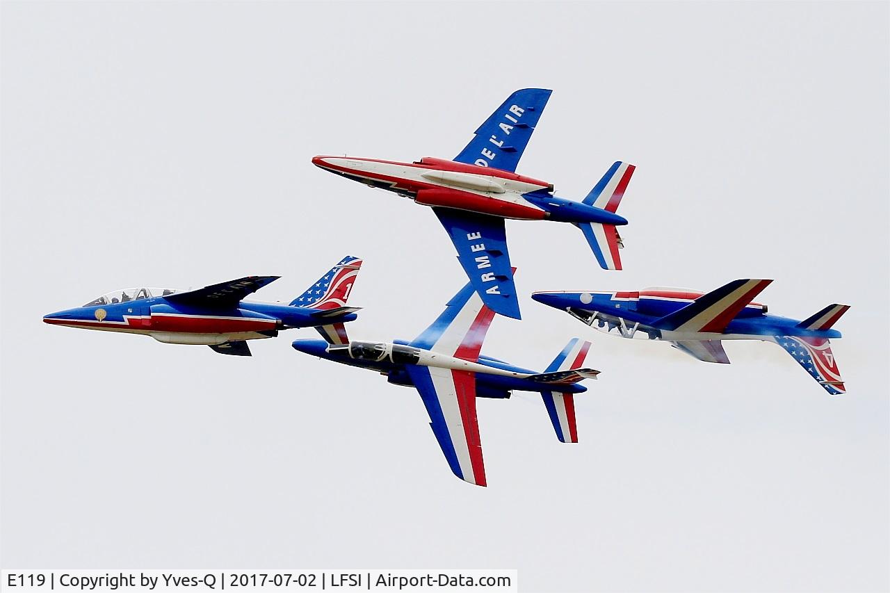 E119, Dassault-Dornier Alpha Jet E C/N E119, Dassault-Dornier Alpha Jet E (F-UGFE), Athos 03 of Patrouille de France 2017, On display, St Dizier-Robinson Air Base 113 (LFSI) Open day 2017