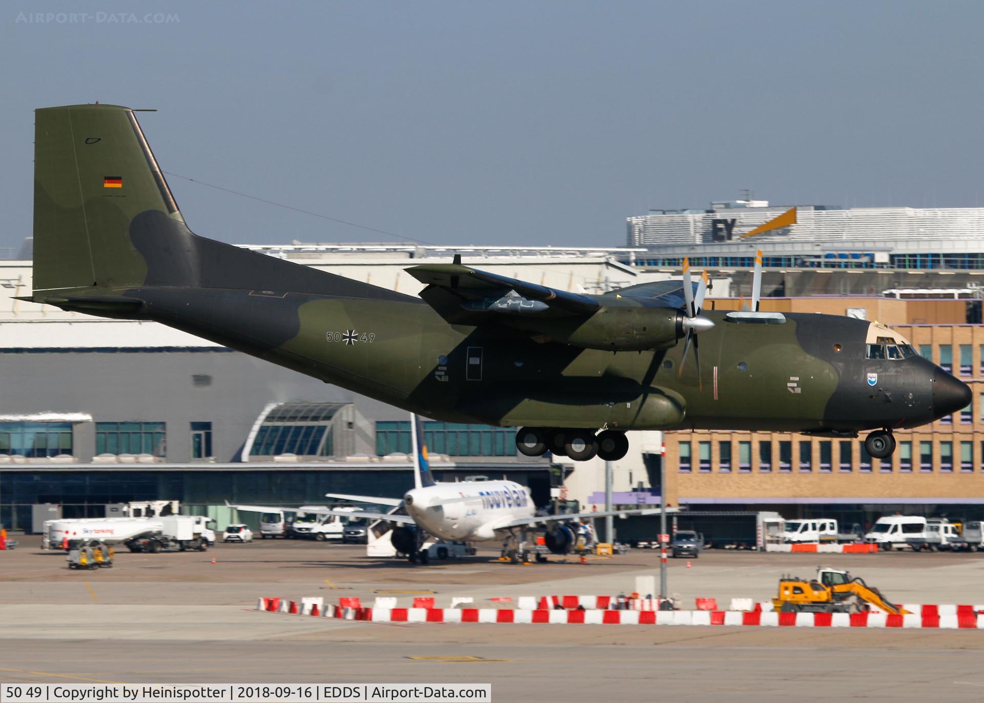 50 49, Transall C-160D C/N D71, 50+49 at Stuttgart Airport.