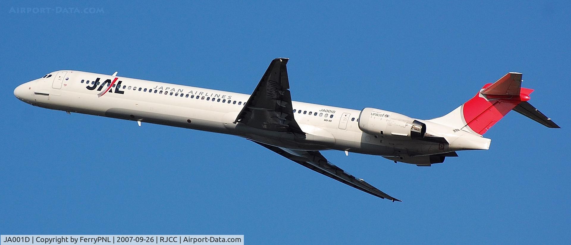 JA001D, 1997 McDonnell Douglas MD-90-30 C/N 53555, MD-90 departing CTS