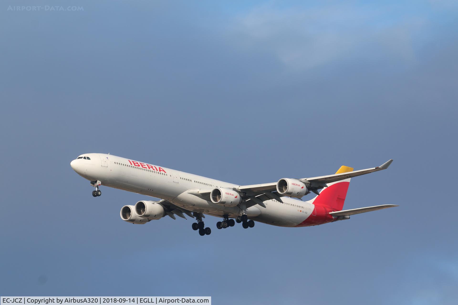 EC-JCZ, 2005 Airbus A340-642 C/N 619, Arriving LHR