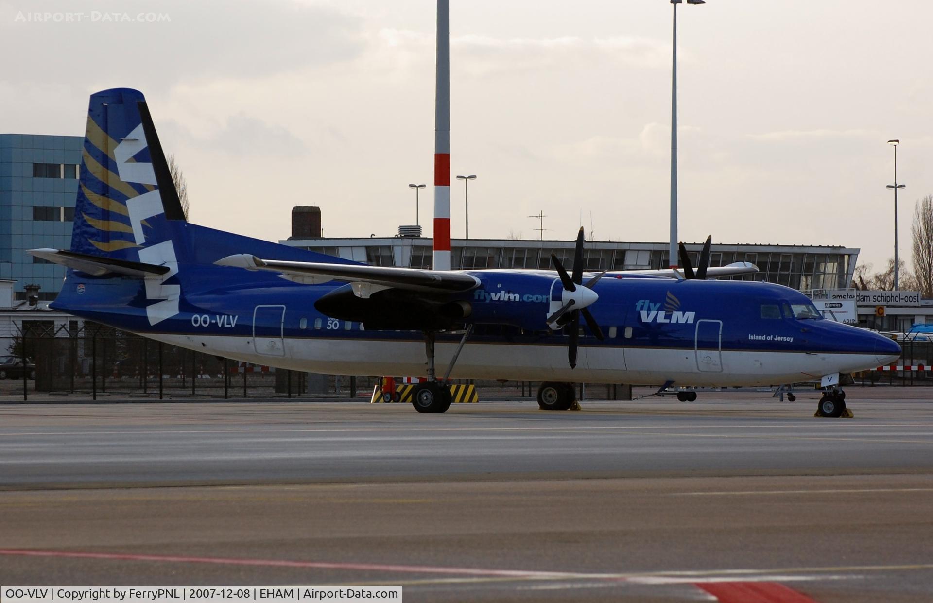 OO-VLV, 1989 Fokker 50 C/N 20160, VLM Fk50 parked at SPL East