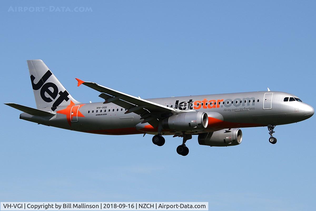 VH-VGI, 2010 Airbus A320-232 C/N 4466, JQ231 from AKL