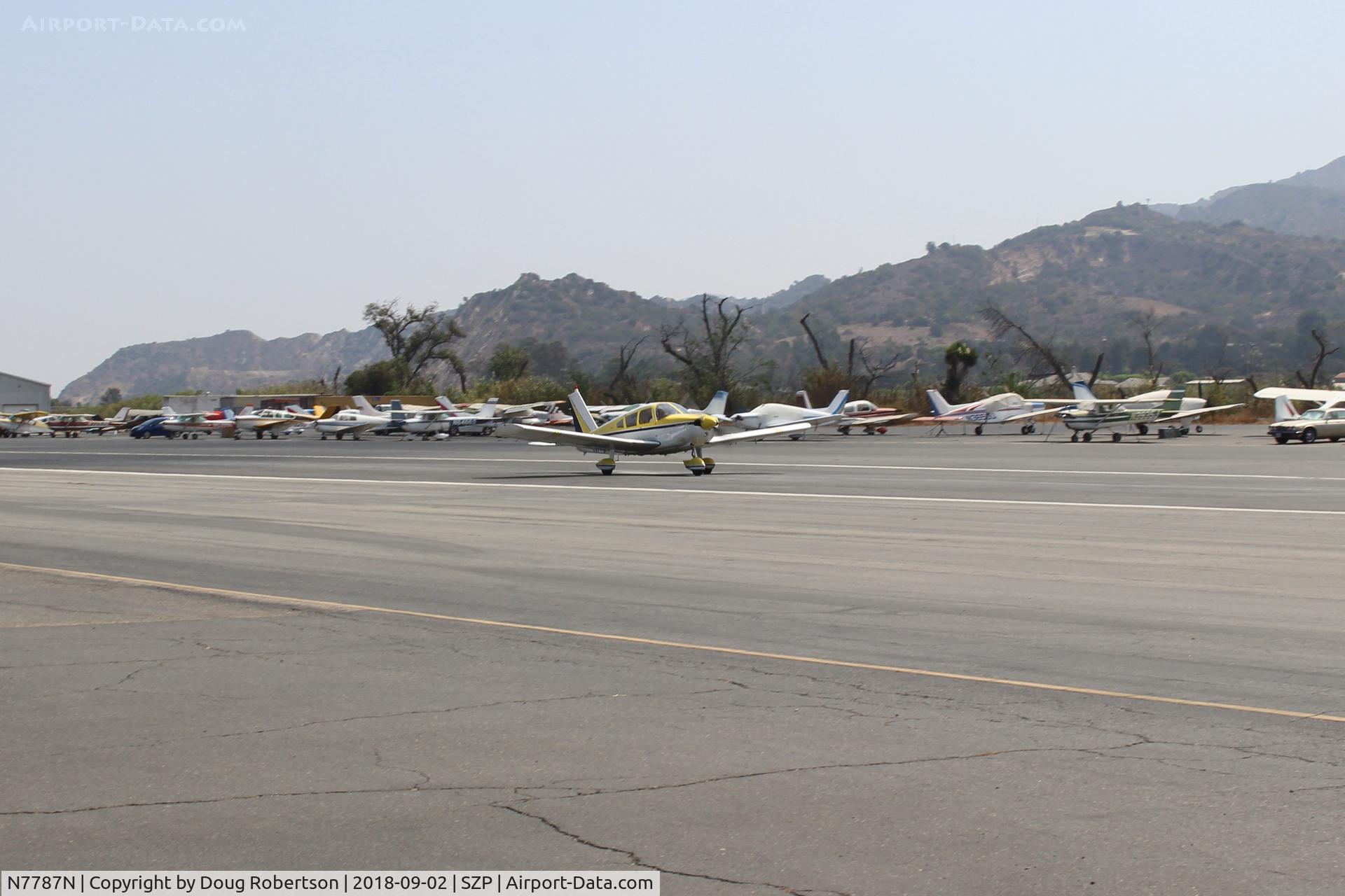 N7787N, 1969 Piper PA-28-180 Cherokee C/N 28-5235, 1969 Piper PA-28-180 CHEROKEE, Lycoming O&VO-360 180 Hp, landing roll Rwy 22