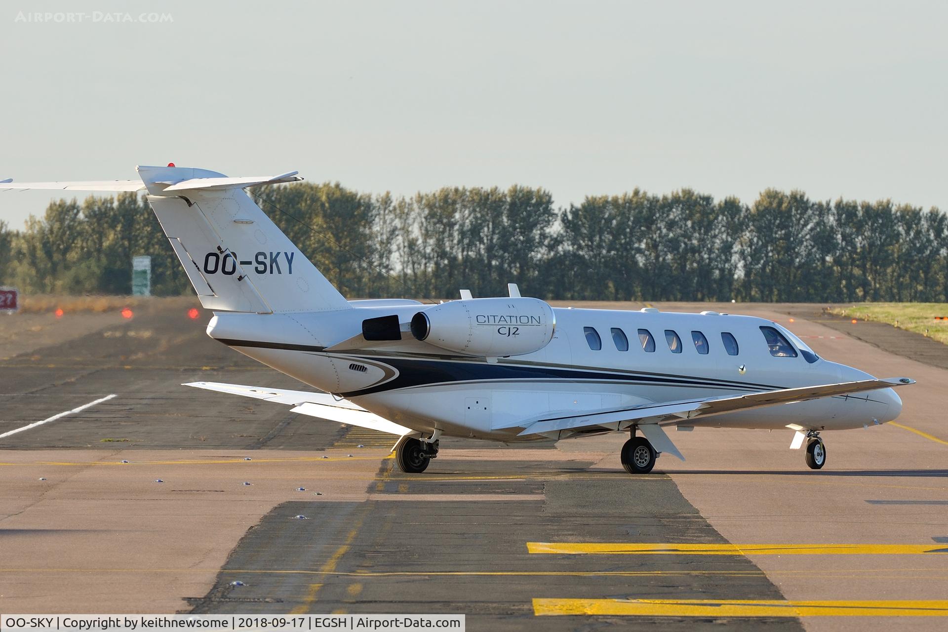 OO-SKY, 2004 Cessna 525A CitationJet CJ2 C/N 525A-0197, Return visitor leaving this evening.
