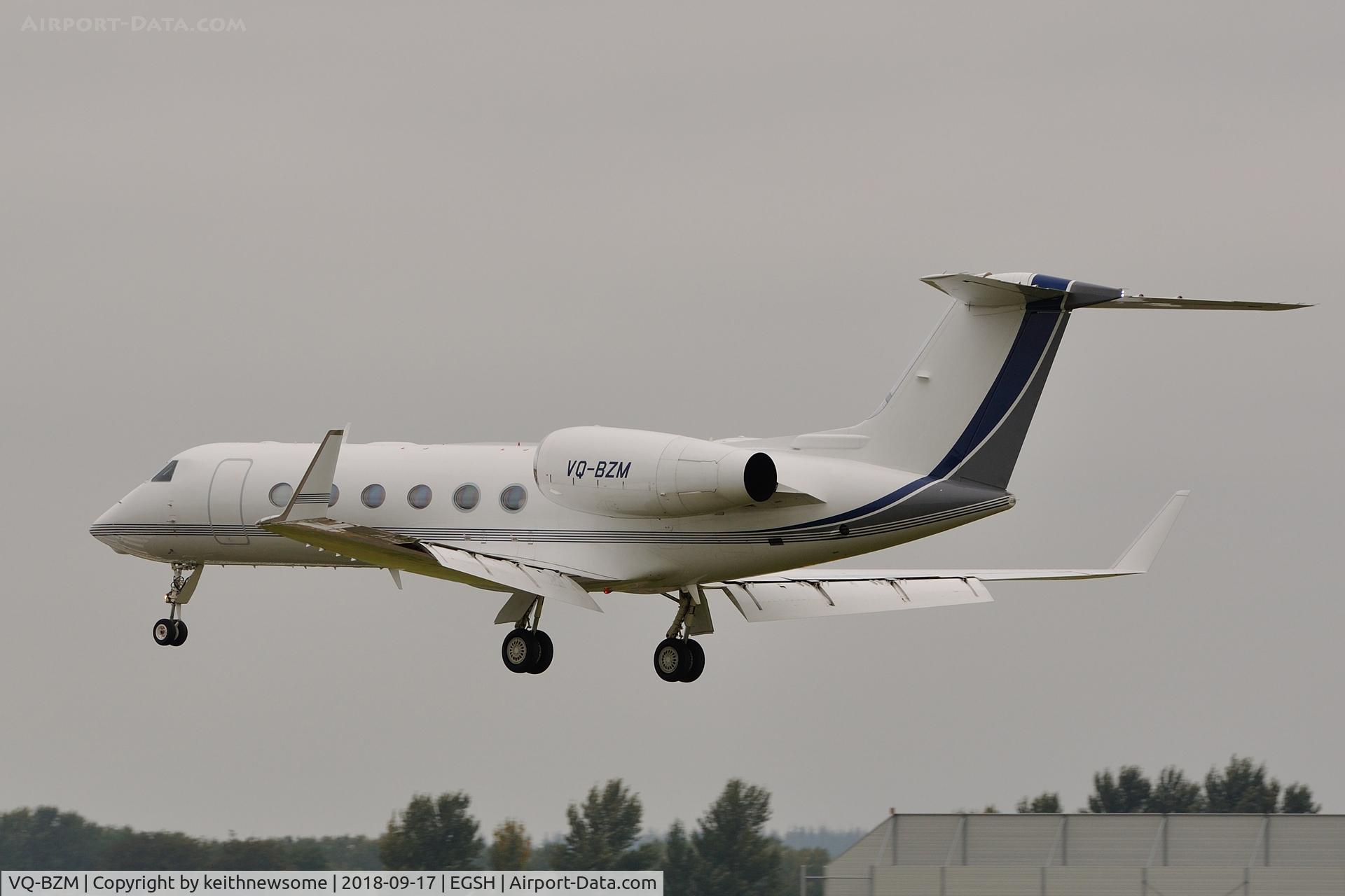 VQ-BZM, 2008 Gulfstream Aerospace GIV-X (G450) C/N 4123, Arriving for paintwork.