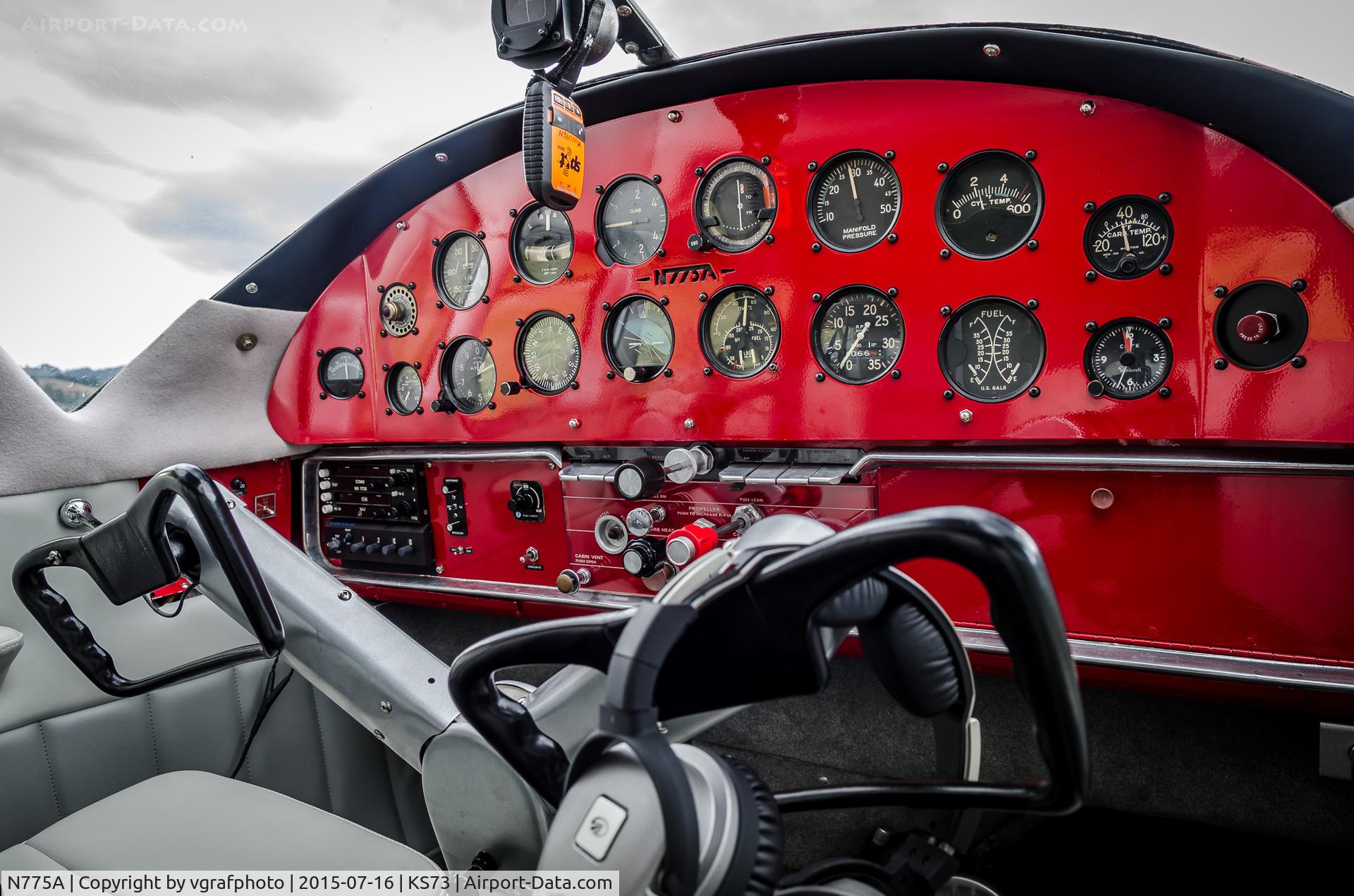 N775A, 1951 Cessna 195B Businessliner C/N 7631, Cockpit Panel N775A