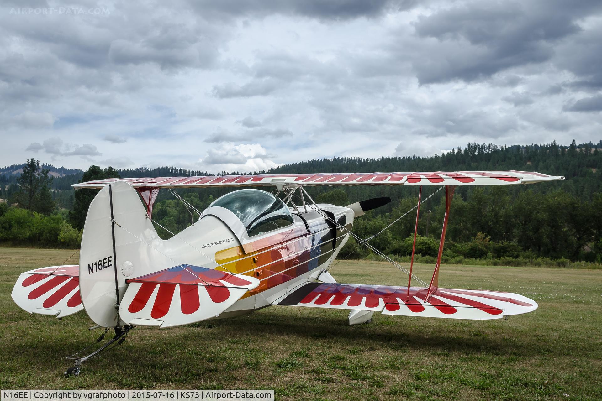 N16EE, 1981 Christen Eagle II C/N EAGLE AIR-0001, 2015 Antique Aircraft Fly-In @ Kamiah, ID (KS73)