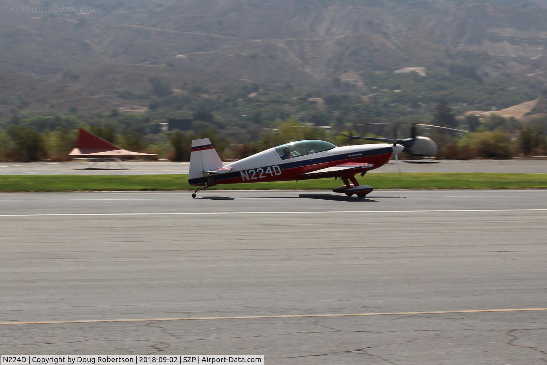 N224D, 1996 Extra EA-300/L C/N 028, 1996 Extra Flugzeugbau Gmbh EXTRA EA-300/L, Lycoming AEIO-540-L1B5 300 Hp, low wing version, fully aerobatic, landing roll Rwy 22