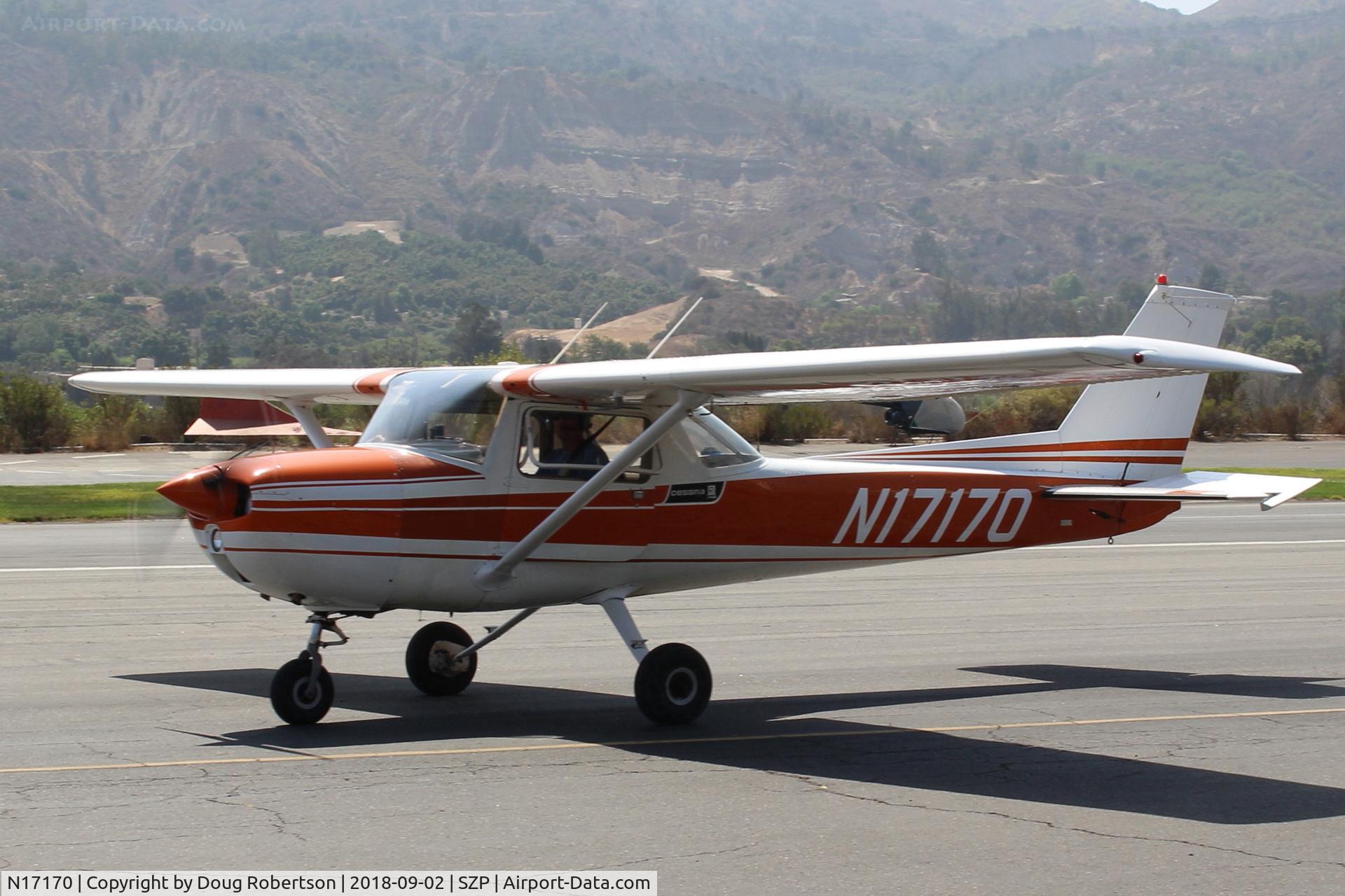 N17170, 1972 Cessna 150L C/N 15073644, 1972 Cessna 150L, Continental O-200 100 Hp, taxi