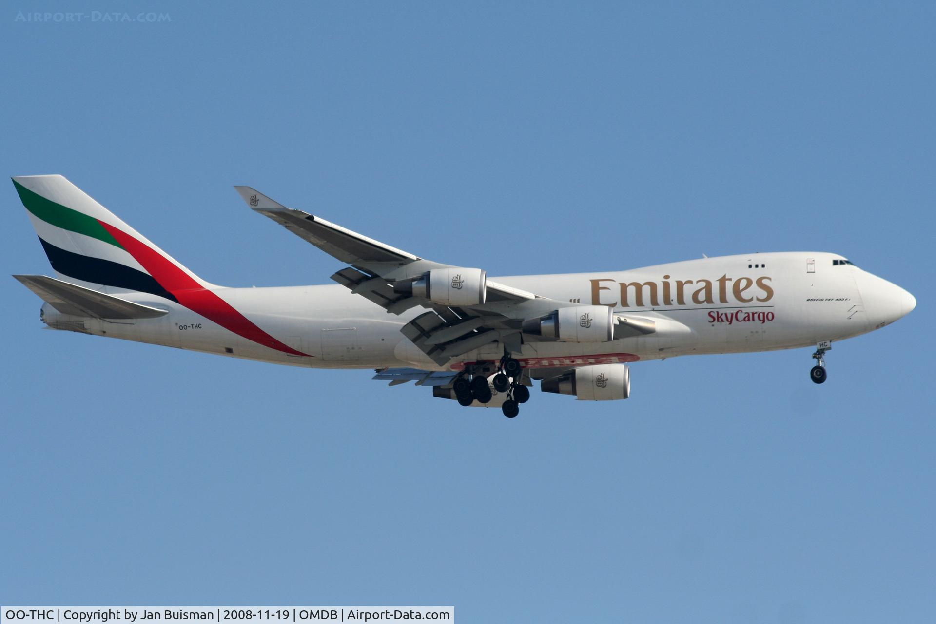 OO-THC, 2007 Boeing 747-4HAERF C/N 35235, Emirates SkyCargo