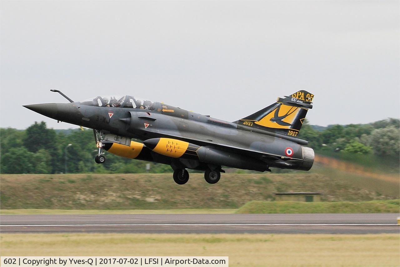 602, Dassault Mirage 2000D C/N 393, Dassault Mirage 2000D, Take off rwy 29, St Dizier-Robinson Air Base 113 (LFSI) Open day 2017