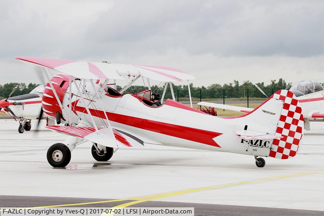 F-AZLC, Waco UPF7 C/N 5711, Waco UPF7, Taxiing to flight line, St Dizier-Robinson Air Base 113 (LFSI) Open day 2017