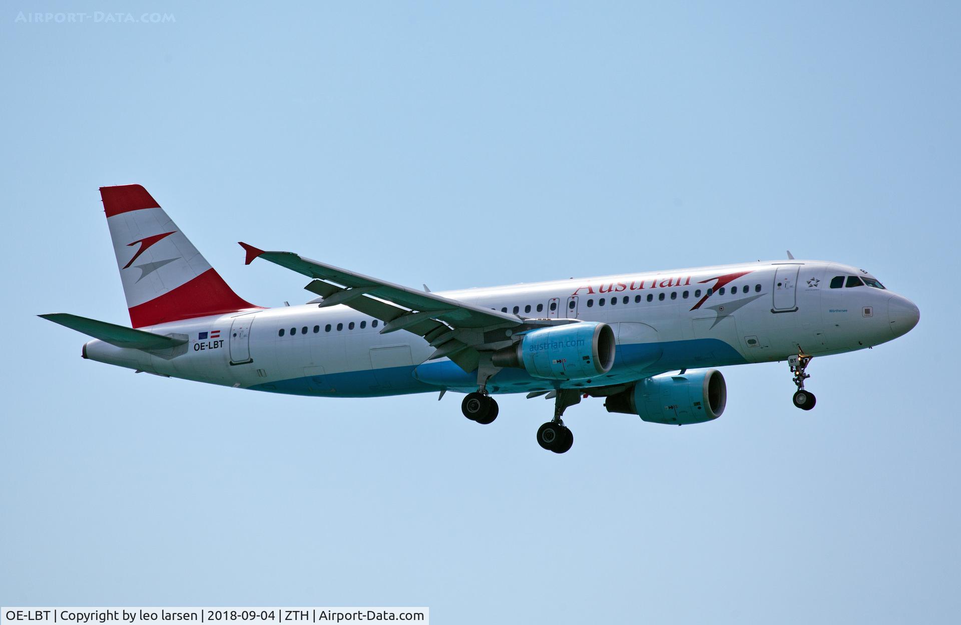 OE-LBT, 2000 Airbus A320-214 C/N 1387, Zakynthos Greece 4.9.2018