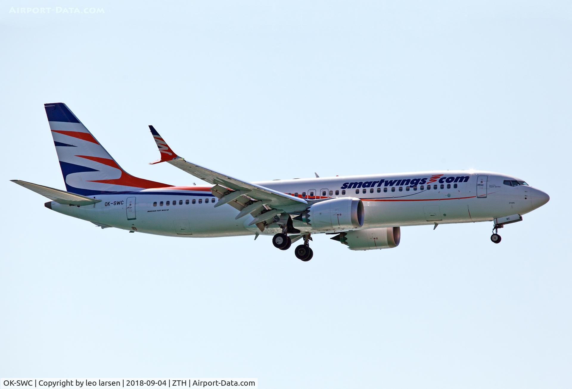 OK-SWC, 2018 Boeing 737-8 MAX C/N 43296, Zakynthos Greece 4.9.2018