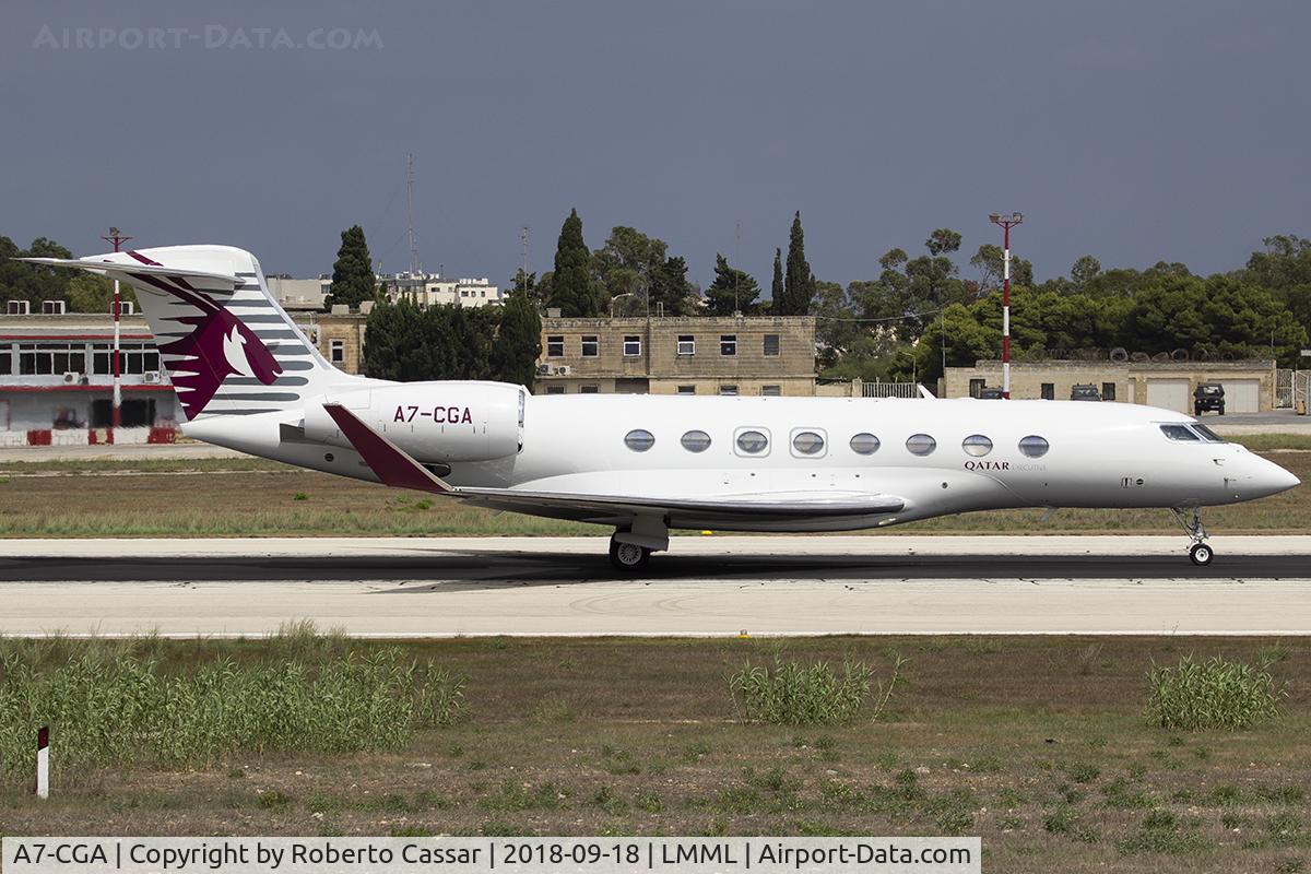 A7-CGA, 2015 Gulfstream G-VI (G650ER) C/N 6153, Runway 13