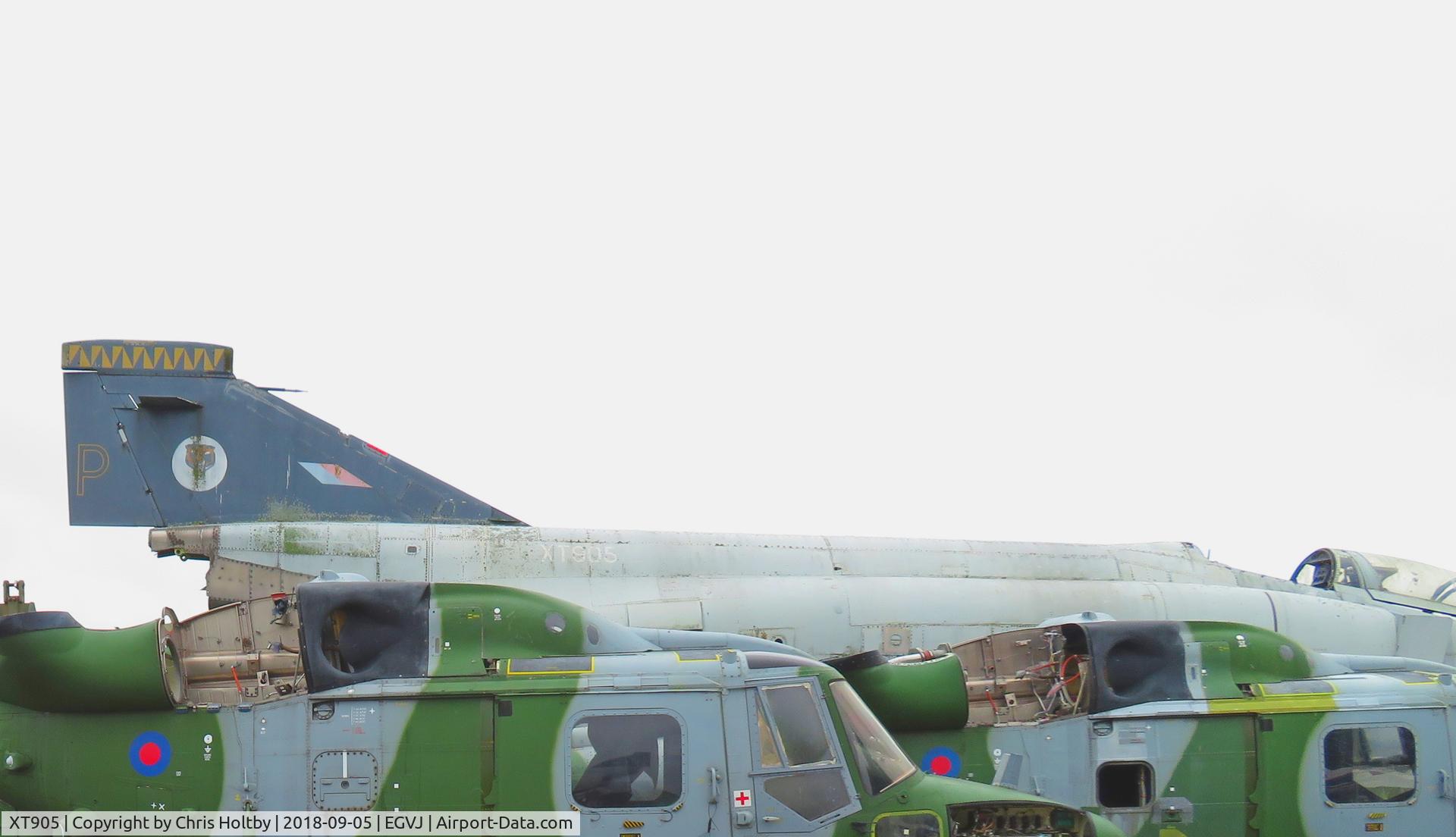 XT905, 1968 McDonnell Douglas Phantom FGR2 C/N 2636/0015, Stored outside & not wearing well.
