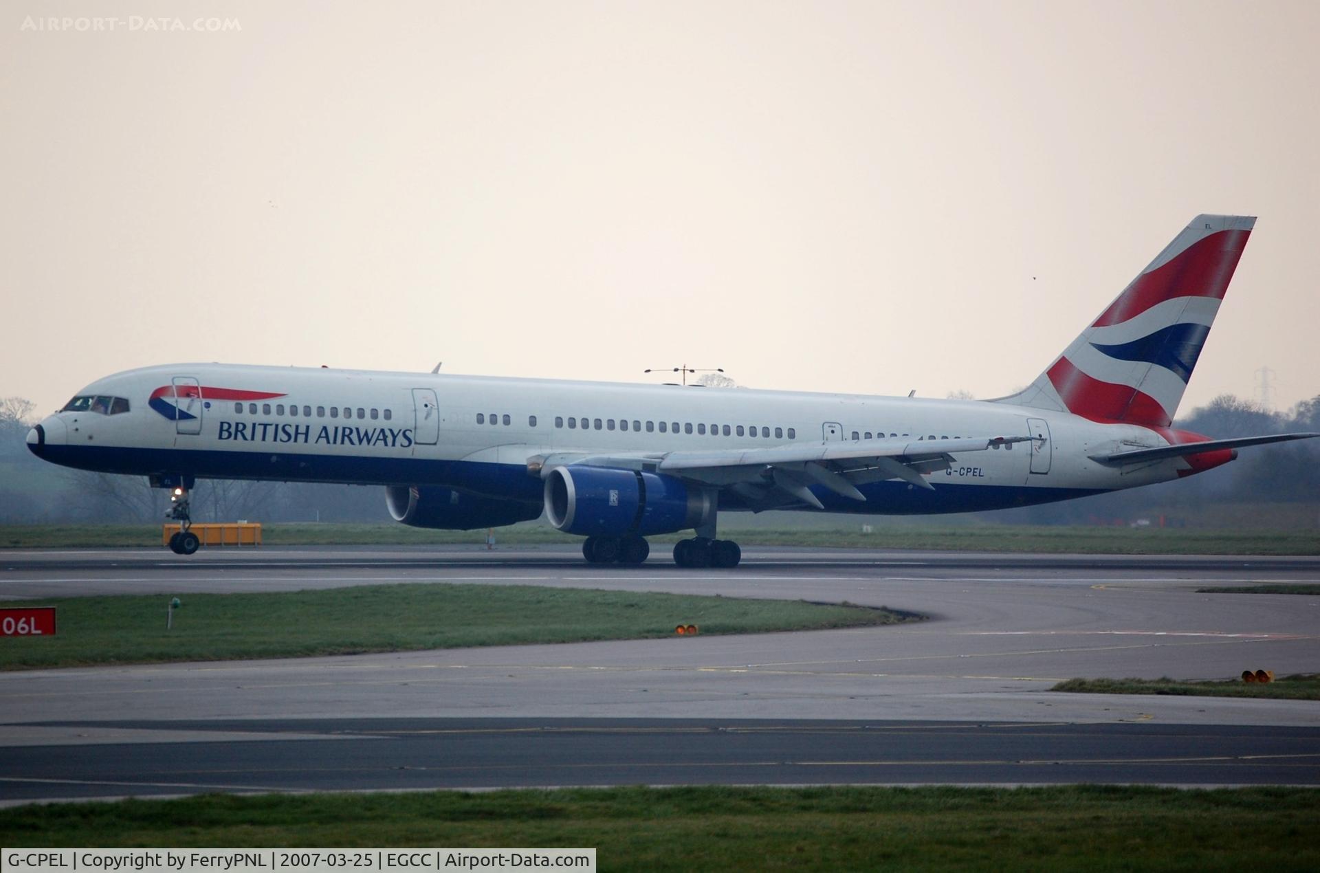 G-CPEL, 1989 Boeing 757-236 C/N 24398, BA B752 arriving on its shuttle flight from LHR