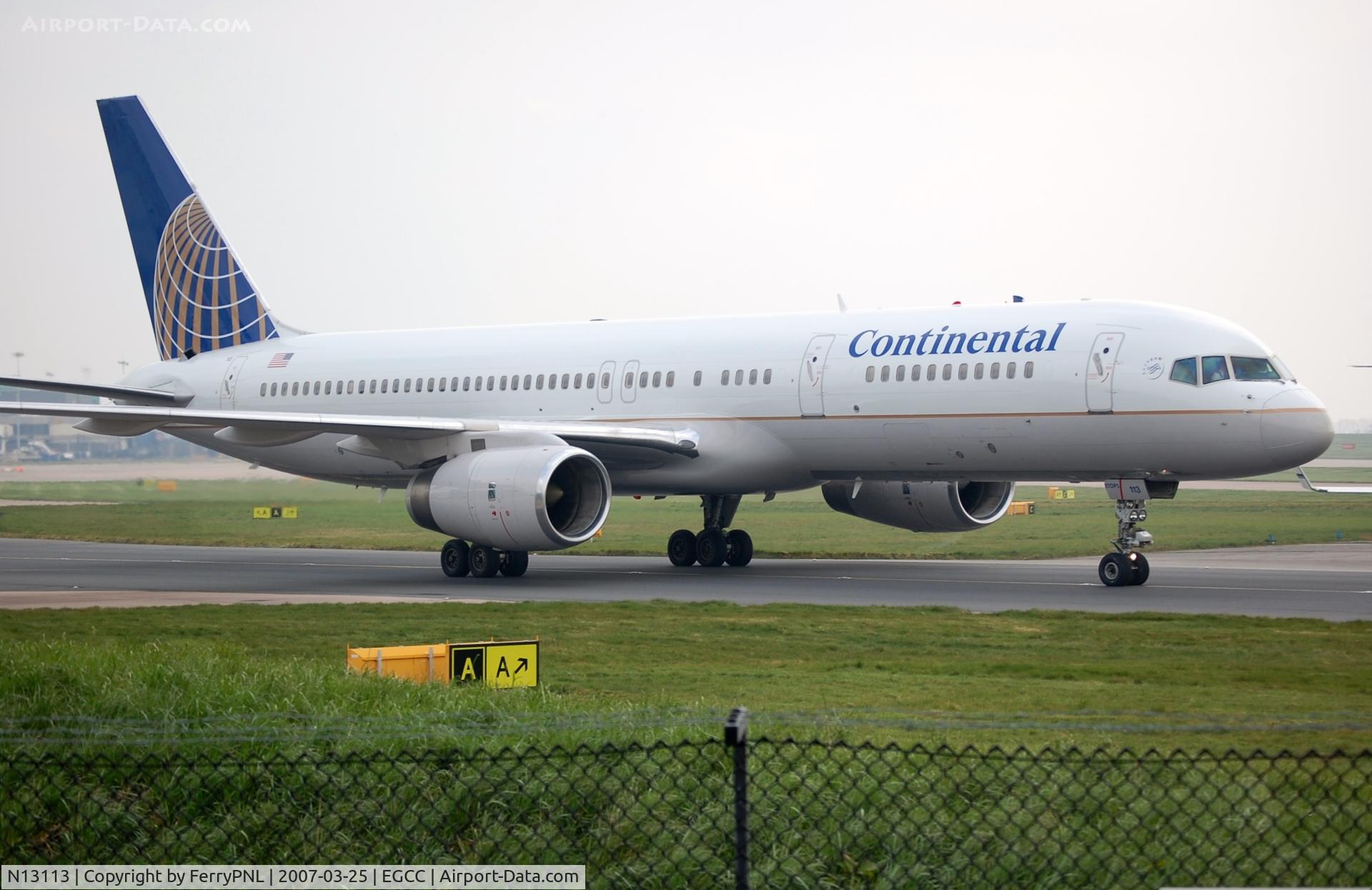 N13113, 1995 Boeing 757-224 C/N 27555, Continental B752 in MAN