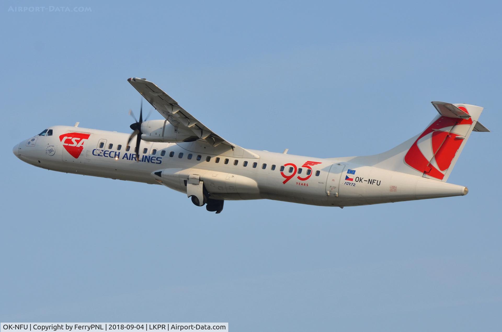 OK-NFU, 2008 ATR 72-212A C/N 789, CSA ATR72 departing