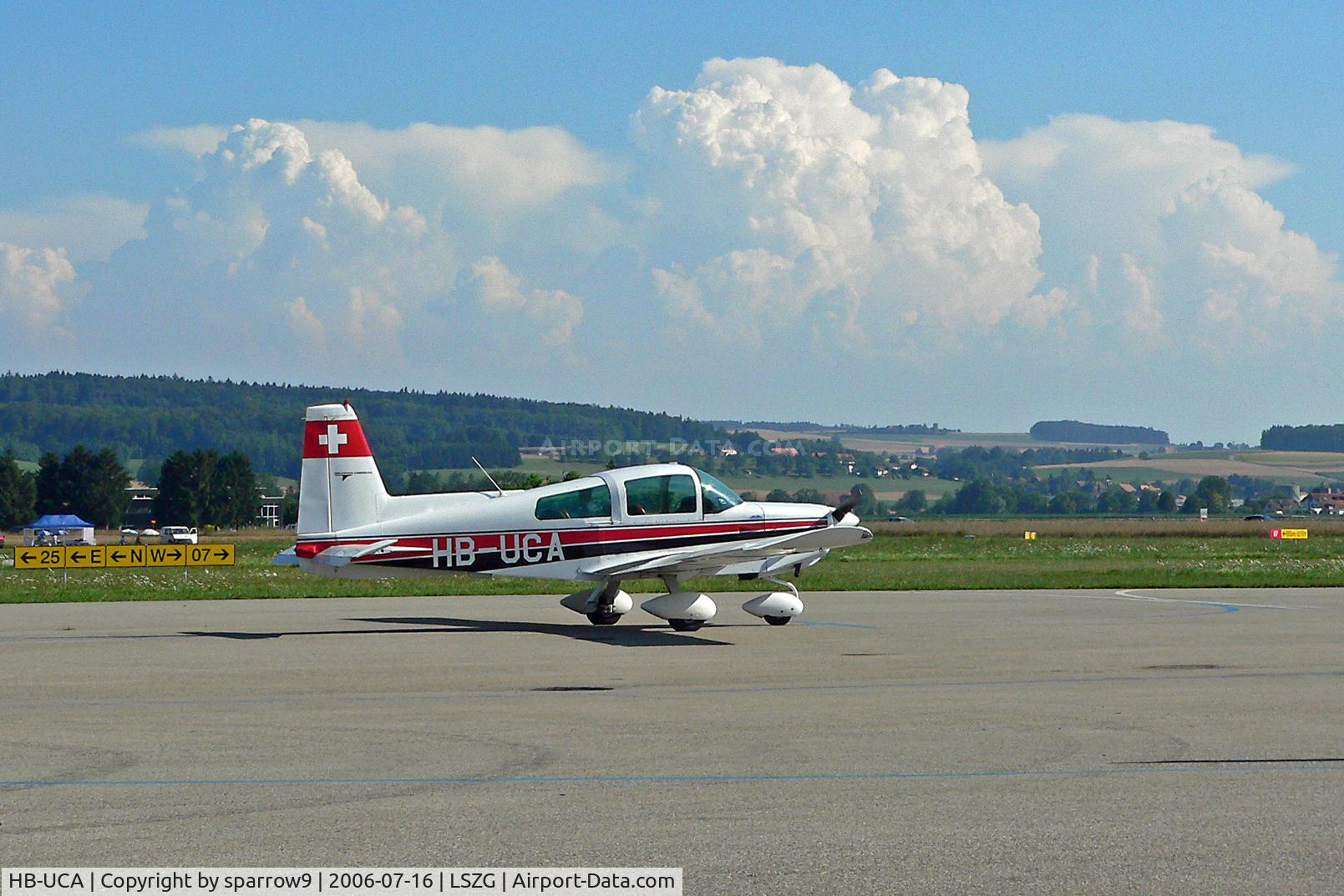 HB-UCA, 1974 Grumman American AA-5 Traveler Traveler C/N AA5-0581, At Grenchen