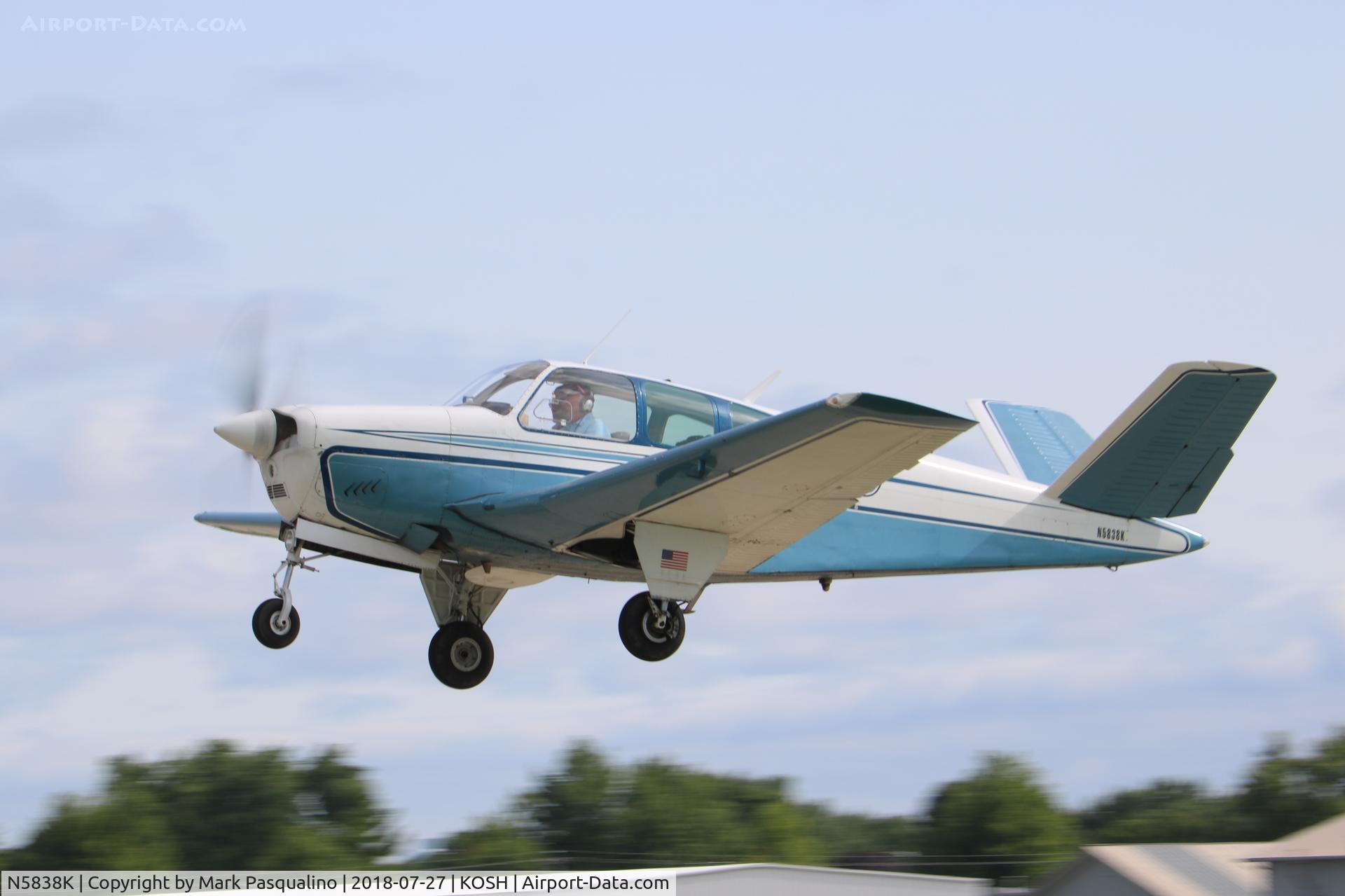 N5838K, 1965 Beech S35 Bonanza C/N D-7838, Beech S35