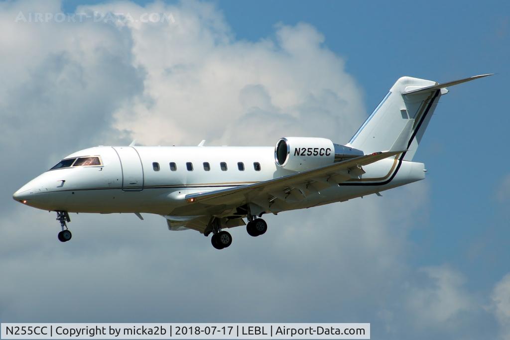 N255CC, 1995 Canadair Challenger 604 (CL-600-2B16) C/N 5302, Landing