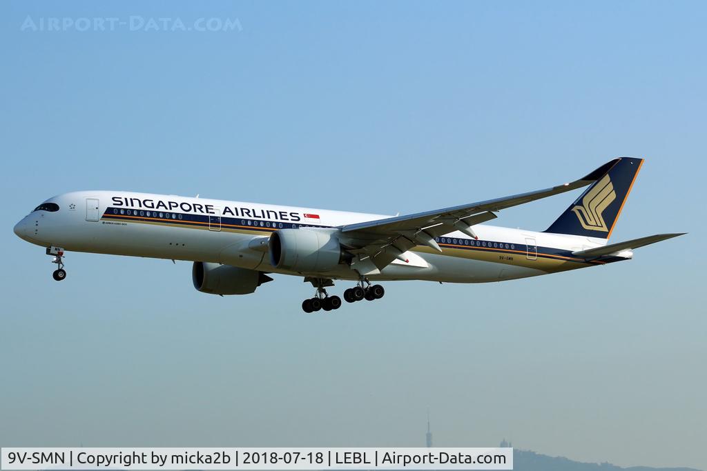 9V-SMN, 2017 Airbus A350-941 C/N 107, Landing