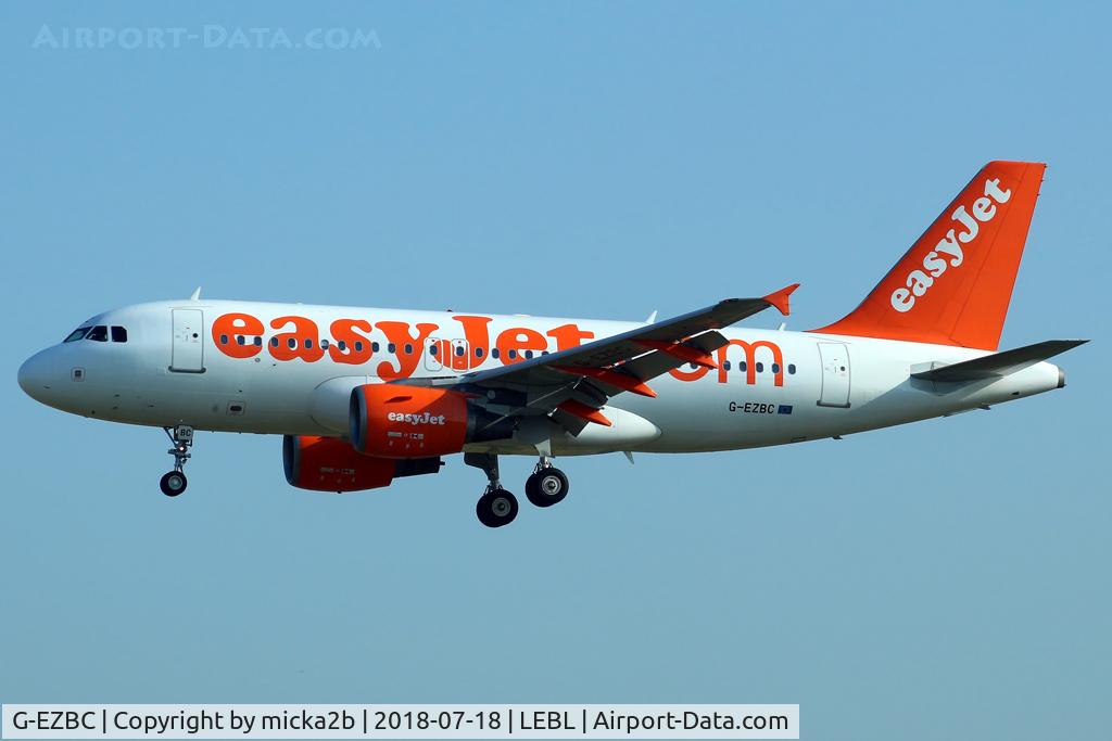 G-EZBC, 2006 Airbus A319-111 C/N 2866, Landing