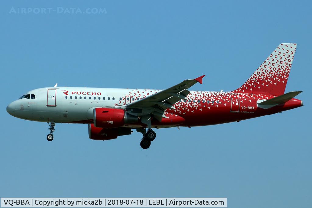 VQ-BBA, 2009 Airbus A319-112 C/N 3794, Landing