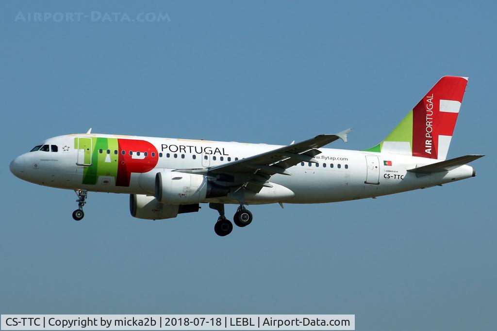 CS-TTC, 1997 Airbus A319-111 C/N 763, Landing. Scrapped in october 2020.