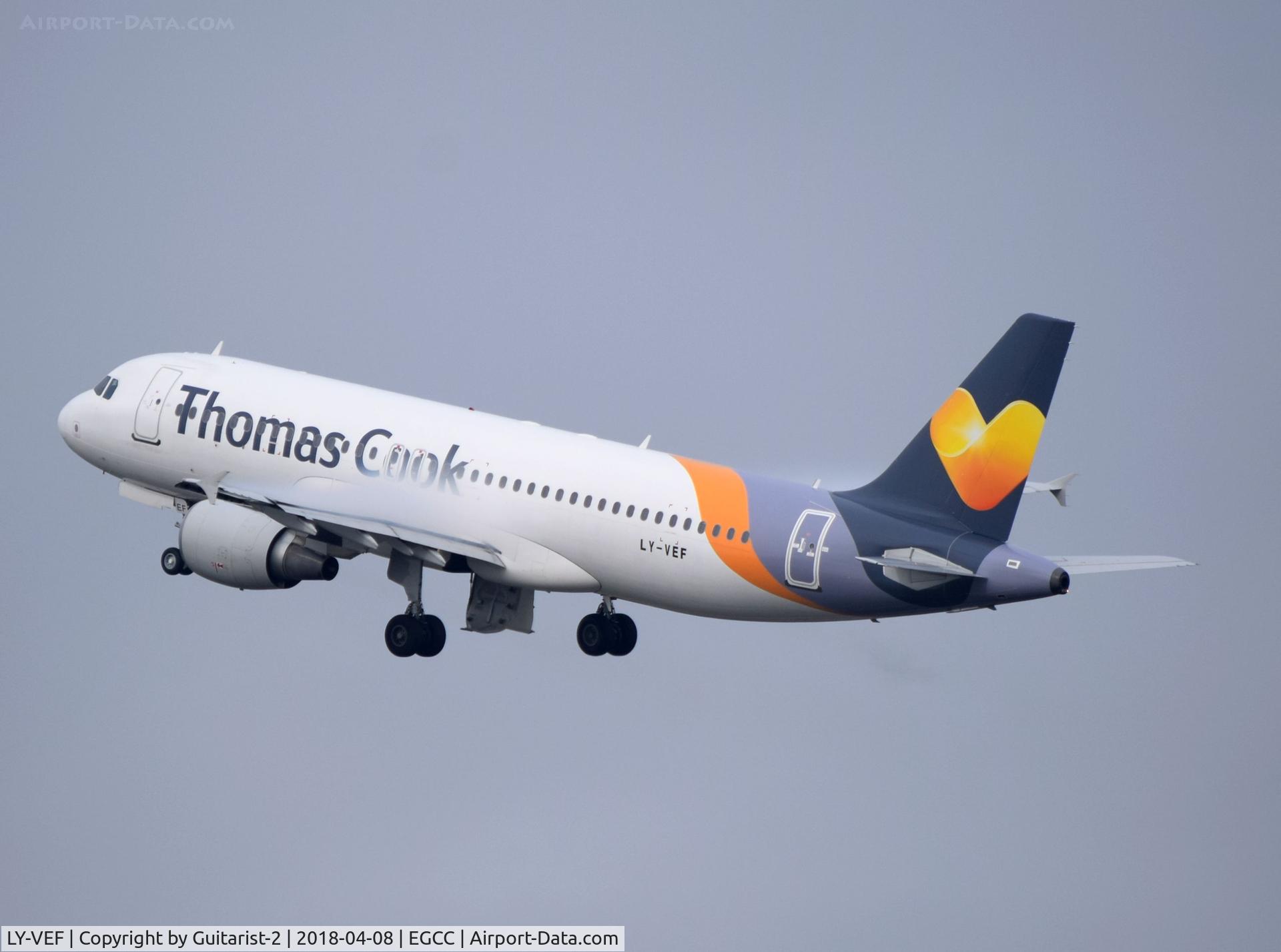 LY-VEF, 1998 Airbus A320-214 C/N 828, At Manchester