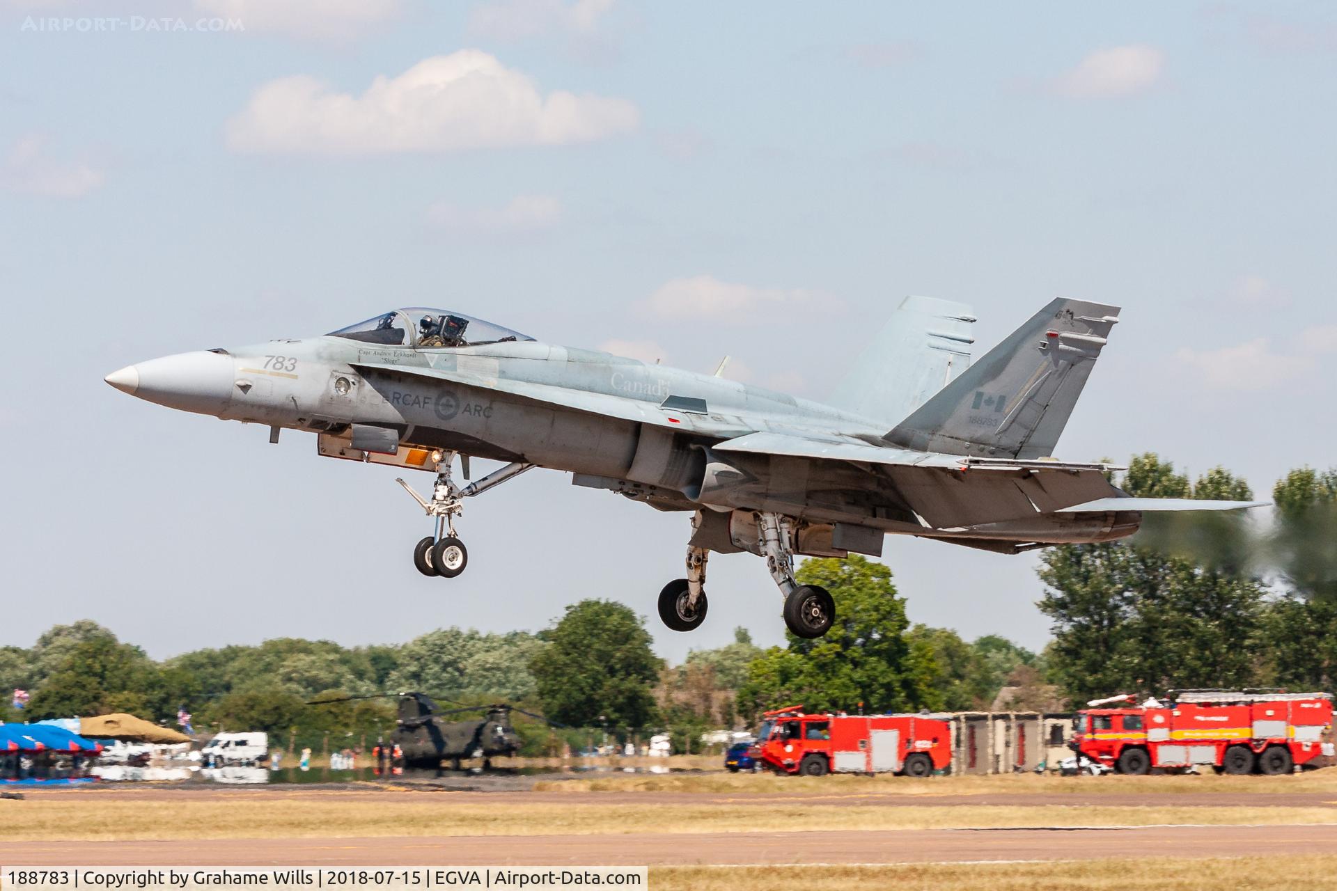188783, 1987 McDonnell Douglas CF-188A Hornet C/N 0567/A474, McDonnell Douglas CF-188 188783 433 Sqd R Canadian AF, Fairford 15/7/18
