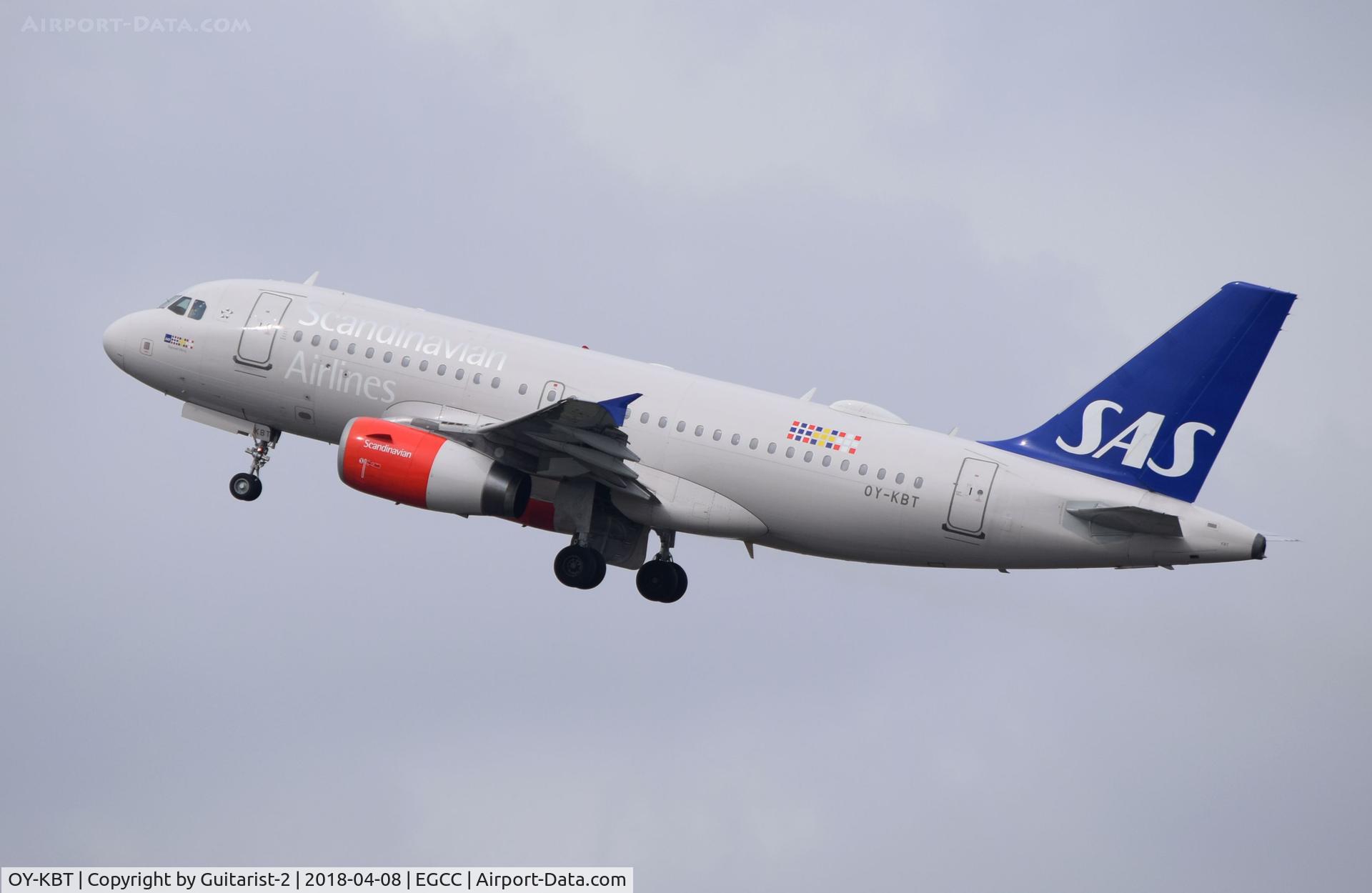 OY-KBT, 2007 Airbus A319-131 C/N 3292, At Manchester