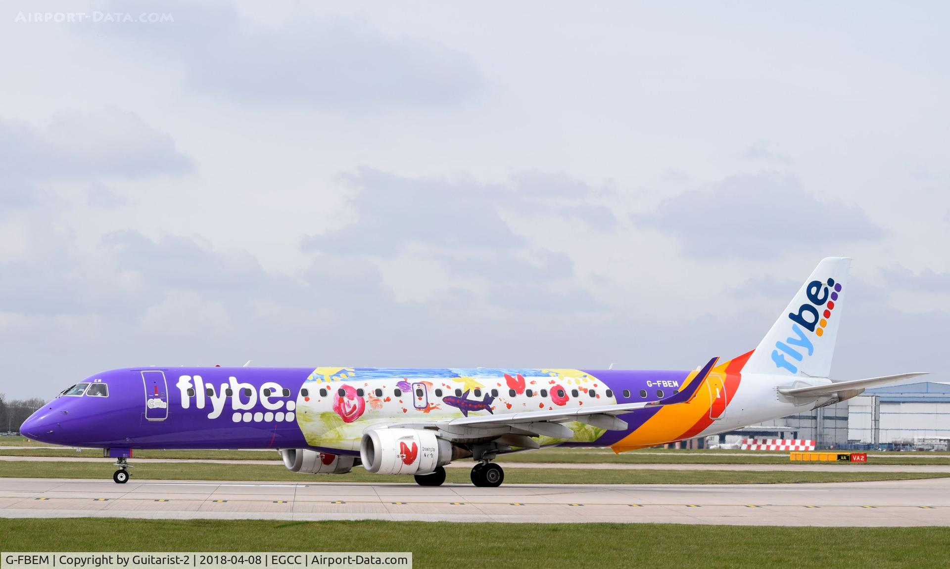 G-FBEM, 2008 Embraer 195LR (ERJ-190-200LR) C/N 19000204, At Manchester