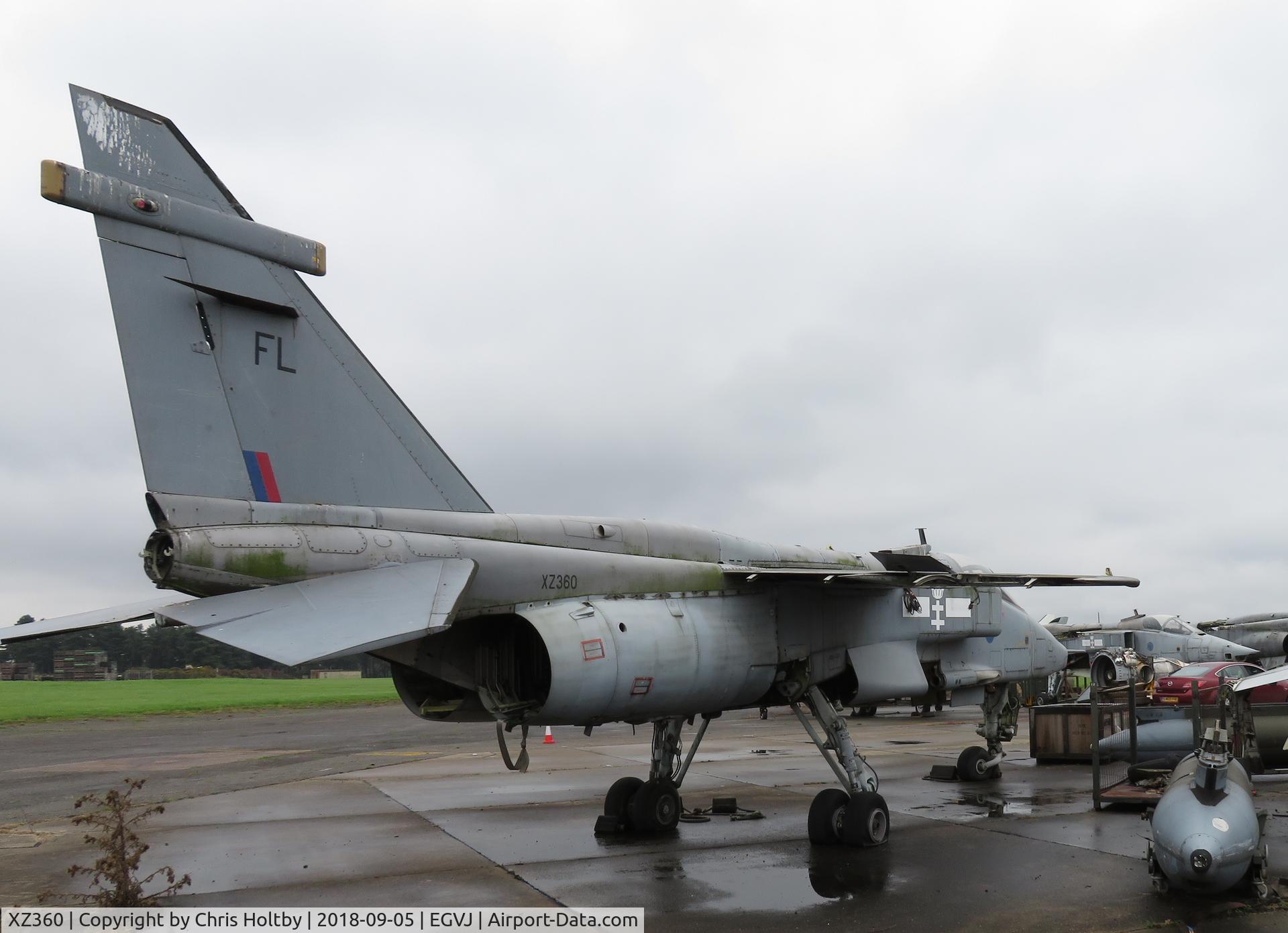 XZ360, 1976 Sepecat Jaguar GR.3A C/N S.127, Parked outside in the Jaguar graveyard at ex- RAF Bentwaters Suffolk