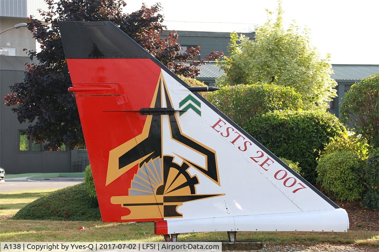A138, Sepecat Jaguar A C/N A138, Tail of Sepecat Jaguar A, St Dizier-Robinson Air Base 113 (LFSI)
