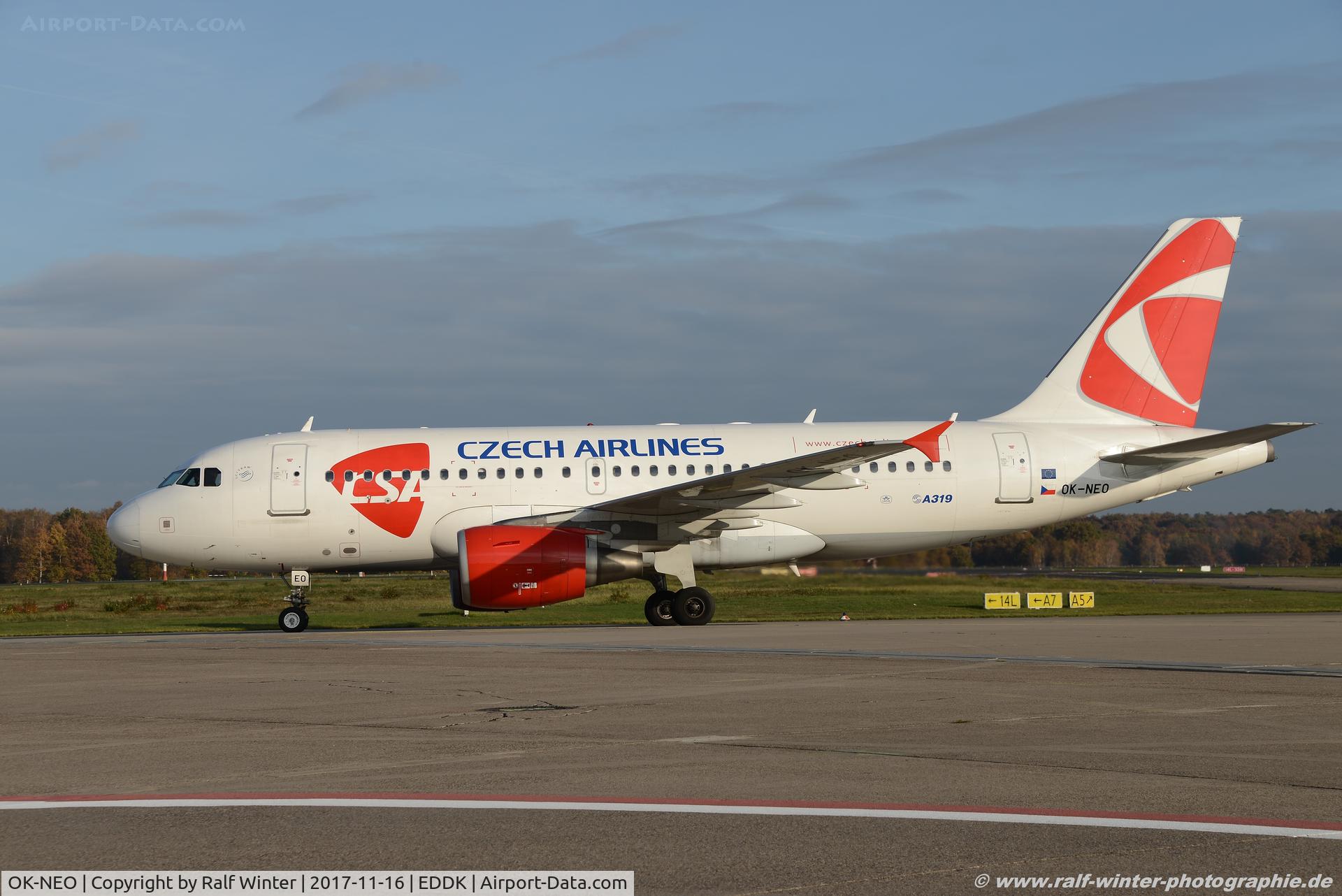 OK-NEO, 2008 Airbus A319-112 C/N 3452, Airbus A319-112 - OK CSA CSA Czech Airlines - 3452 - OK-NEO - 16.11.2017 - CGN