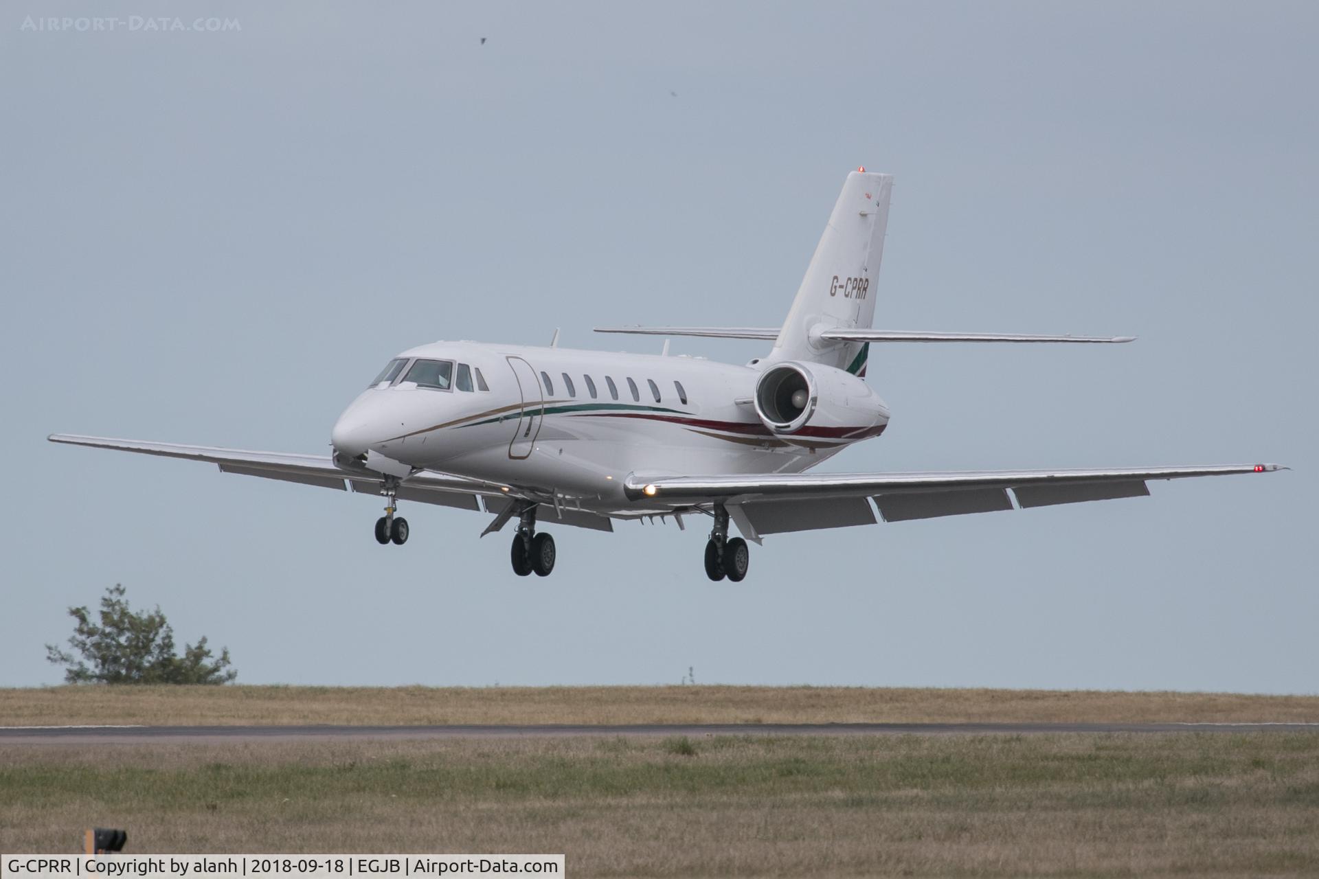 G-CPRR, 2009 Cessna 680 Citation Sovereign C/N 680-0276, 27 arrival at Guernsey