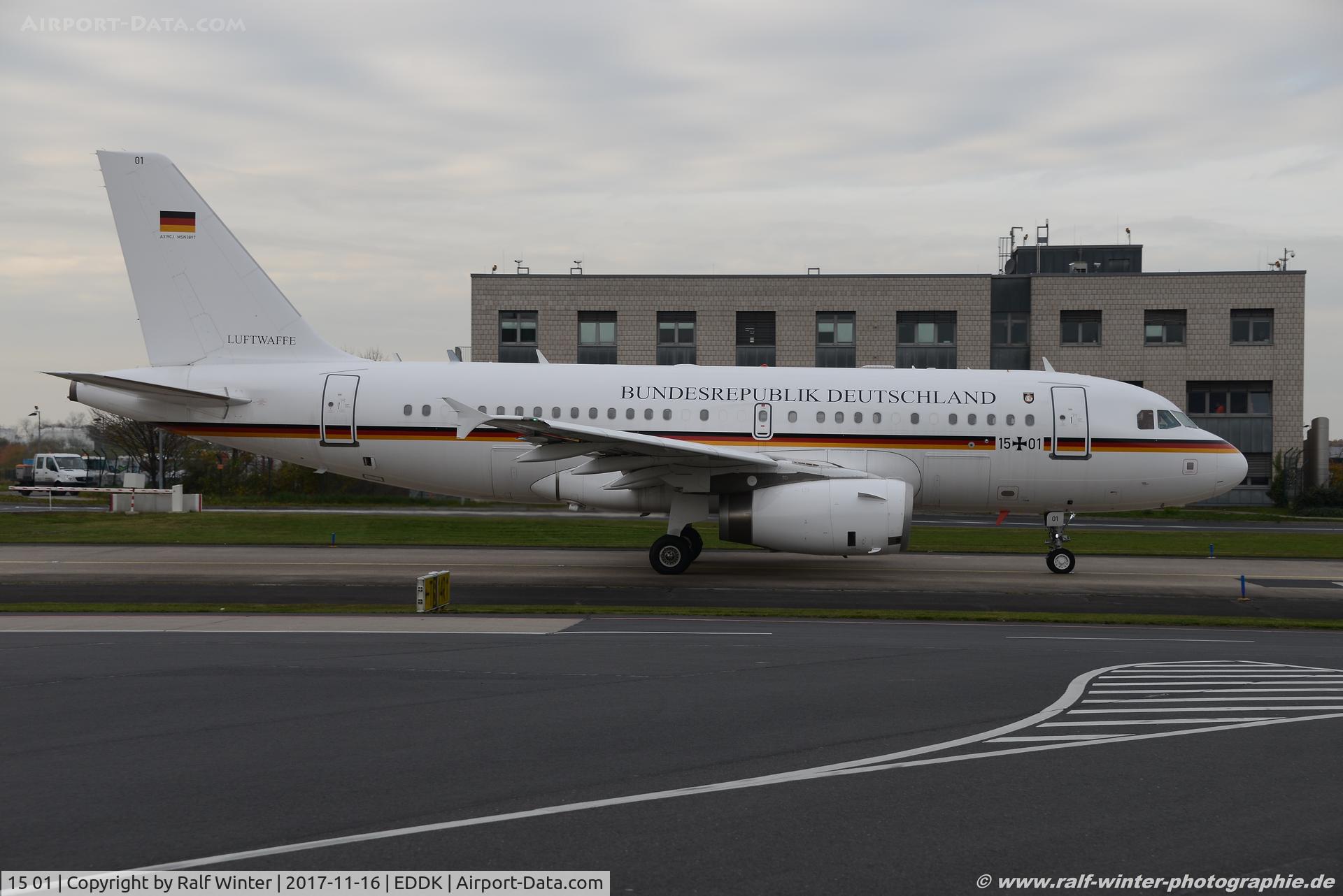 15 01, 2009 Airbus ACJ319 (A319-133/CJ) C/N 3897, Airbus A319-115(CJ) - GAF German Air Force - 3897 - 15+01 - 16.11.2017 - CGN